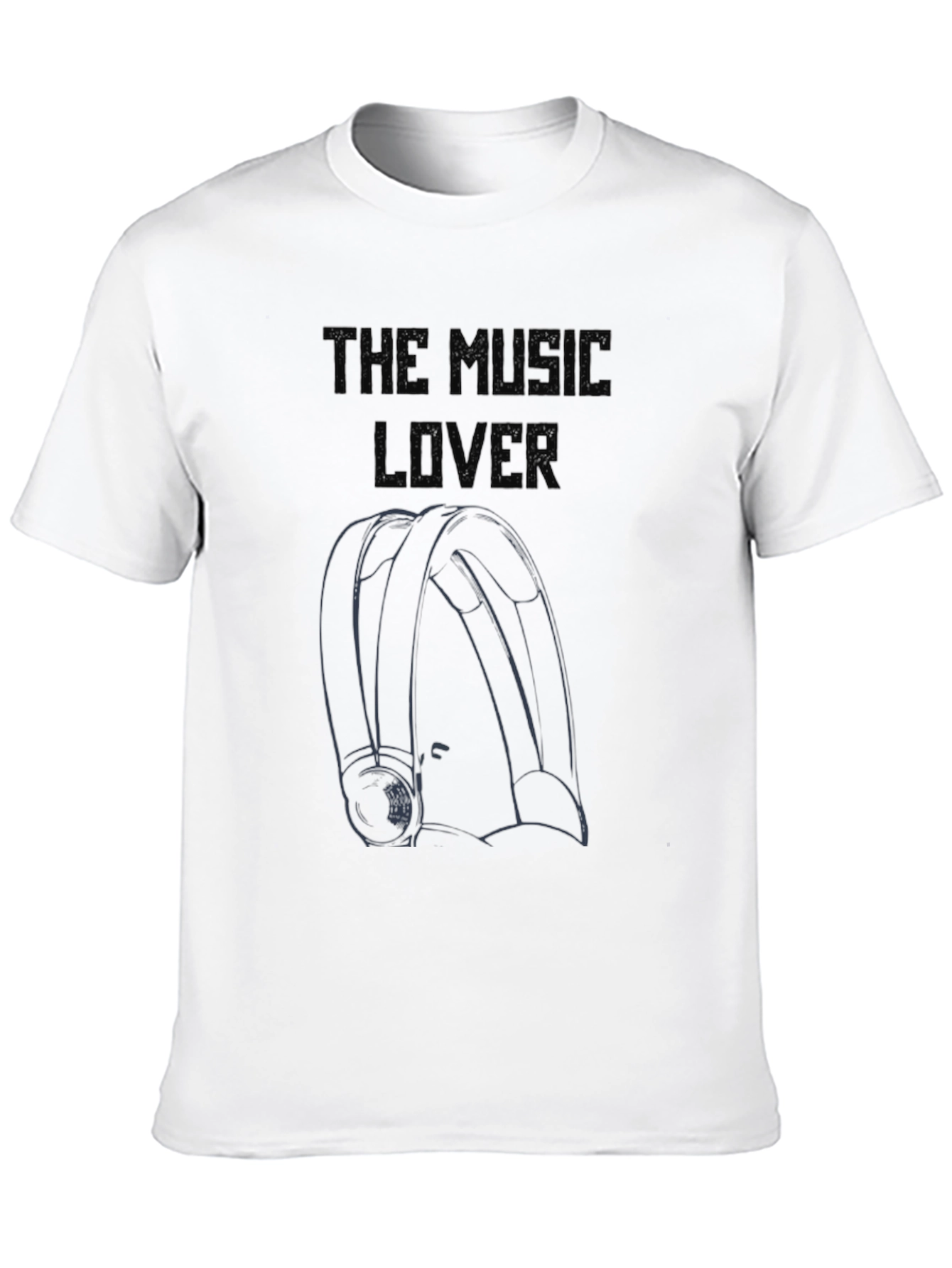 The Music Lover Graphic Tee - Black Cotton T-Shirt