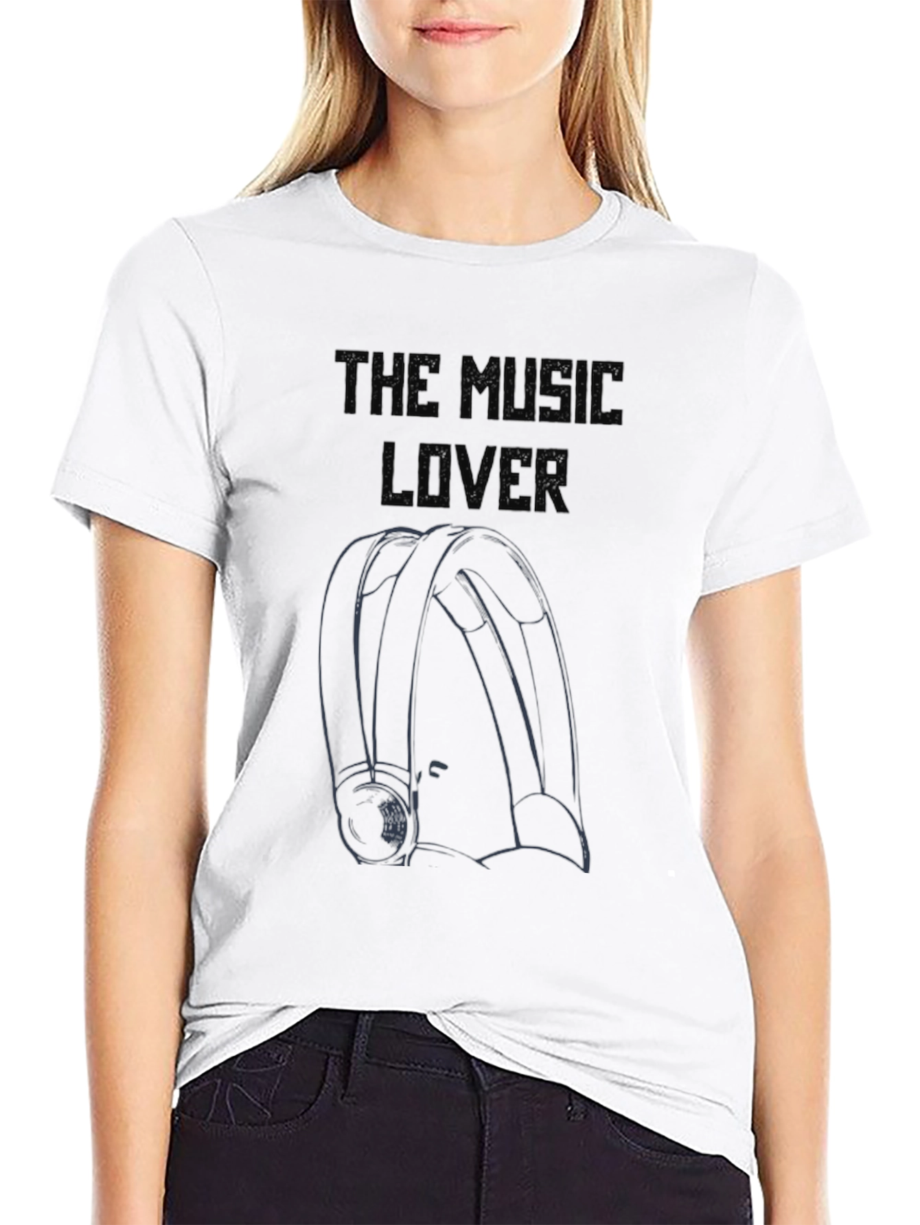 The Music Lover Graphic Tee - Black Cotton T-Shirt