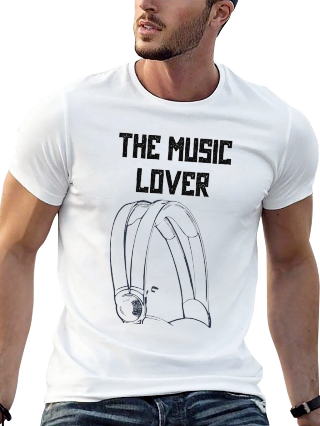 The Music Lover Graphic Tee - Black Cotton T-Shirt