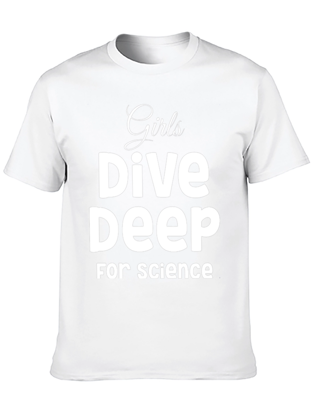 Girls Dive Deep For Science Black T-Shirt