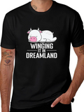 Dreamland Cow Graphic Tee - Soft Black T-Shirt