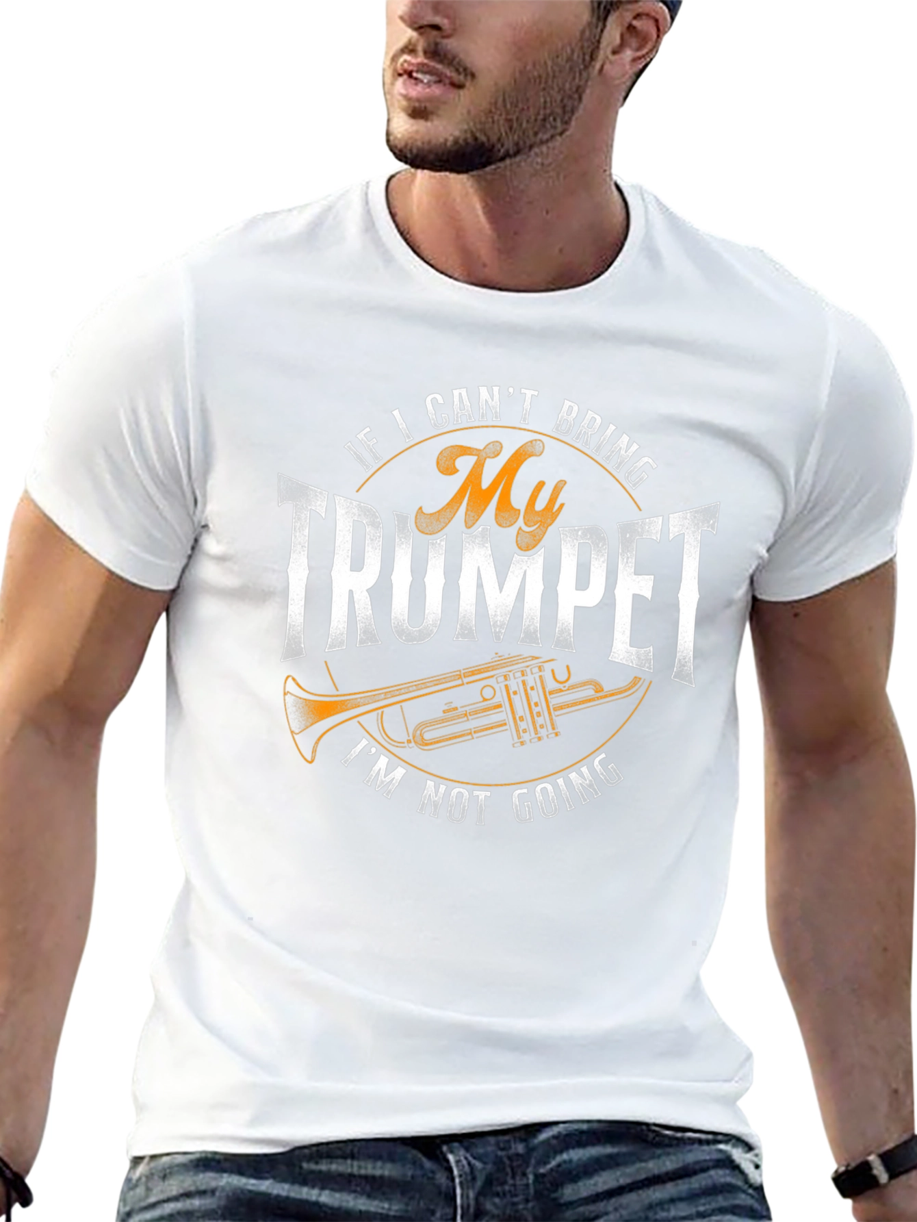Trumpet Player Graphic T-Shirt - Music Lover Tee