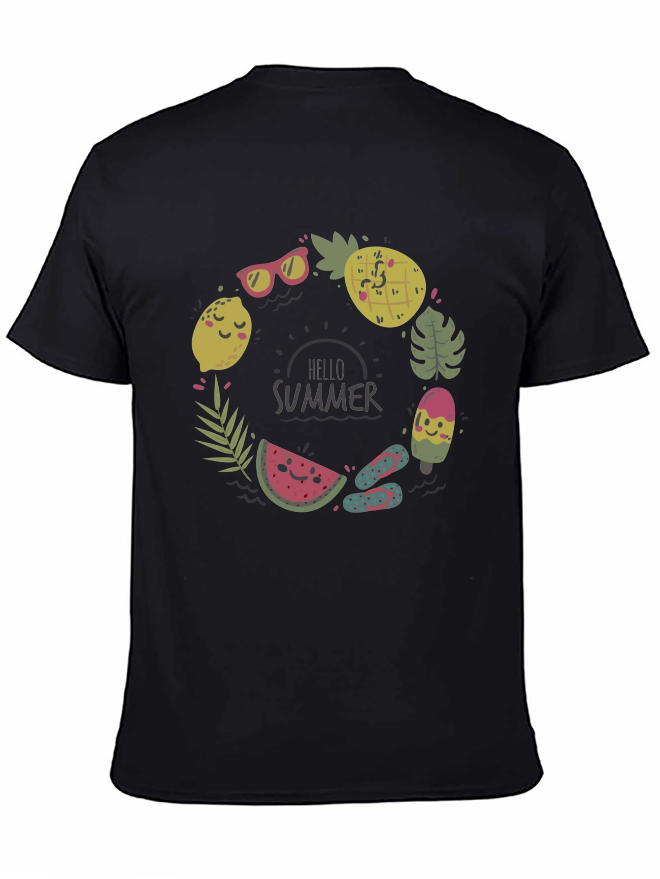 Summer Fun Graphic Tee - Mens Black T-Shirt