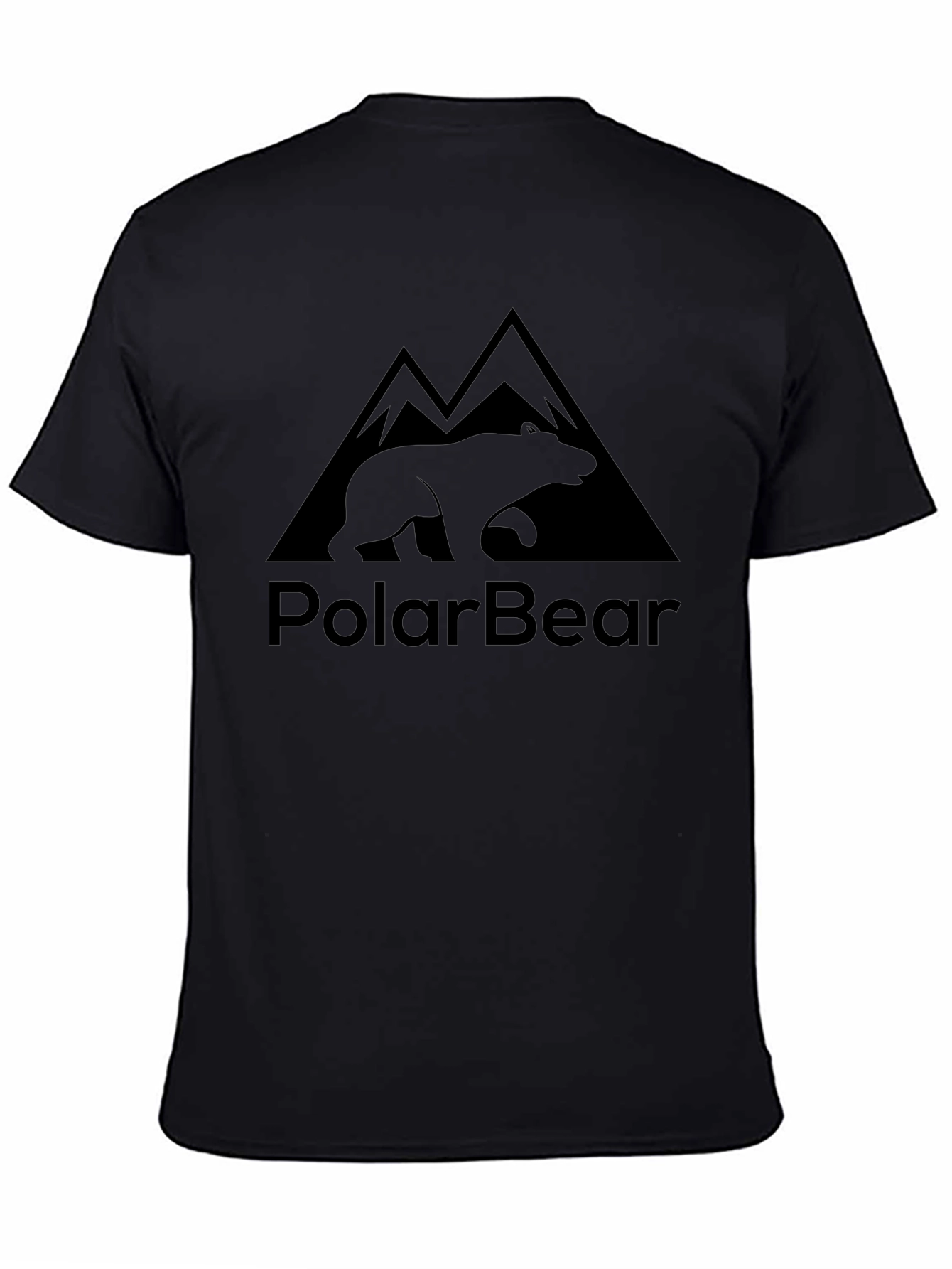 Black Polar Bear Graphic T-Shirt