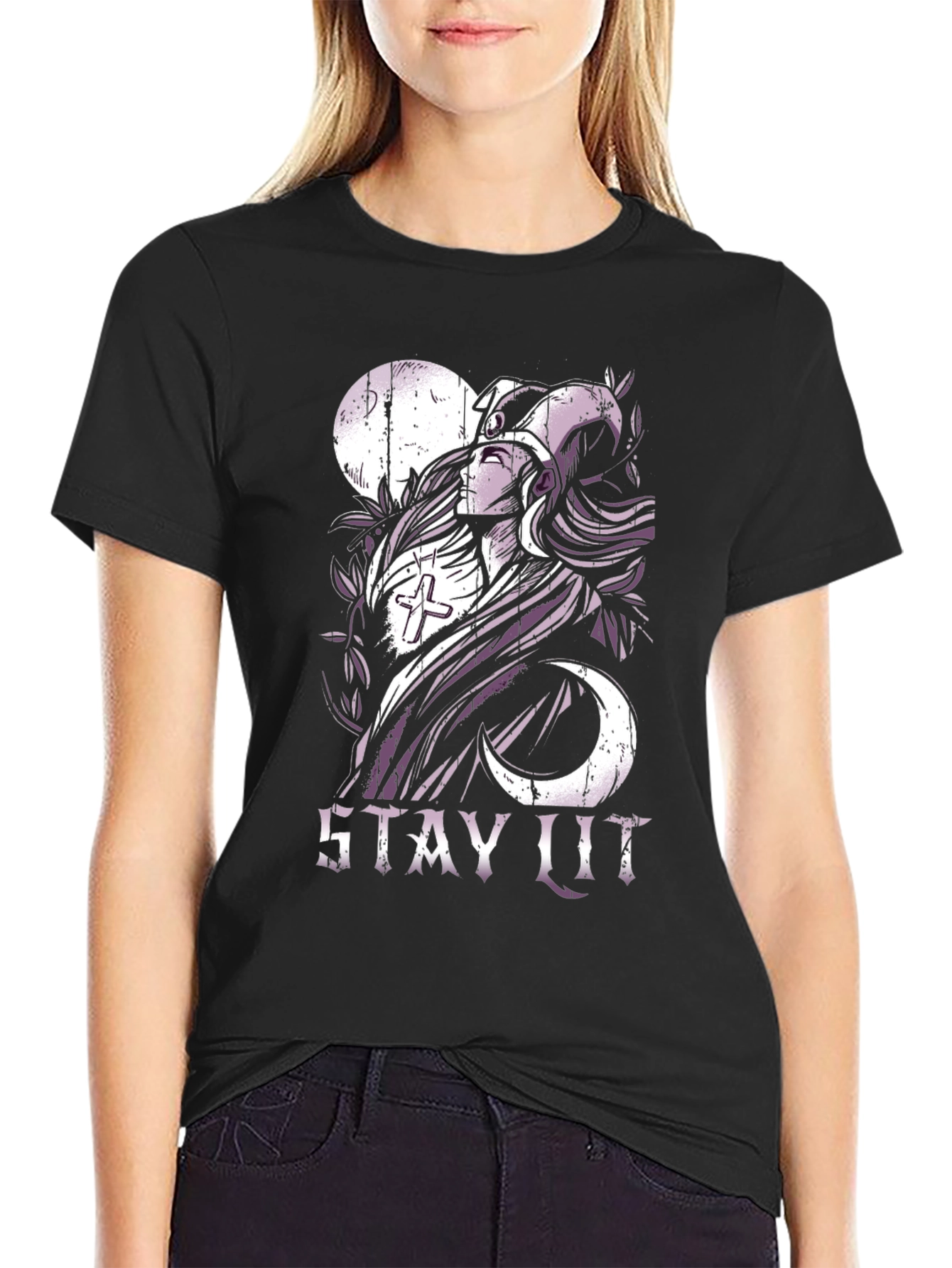 Stay Lit Graphic T-Shirt - Black