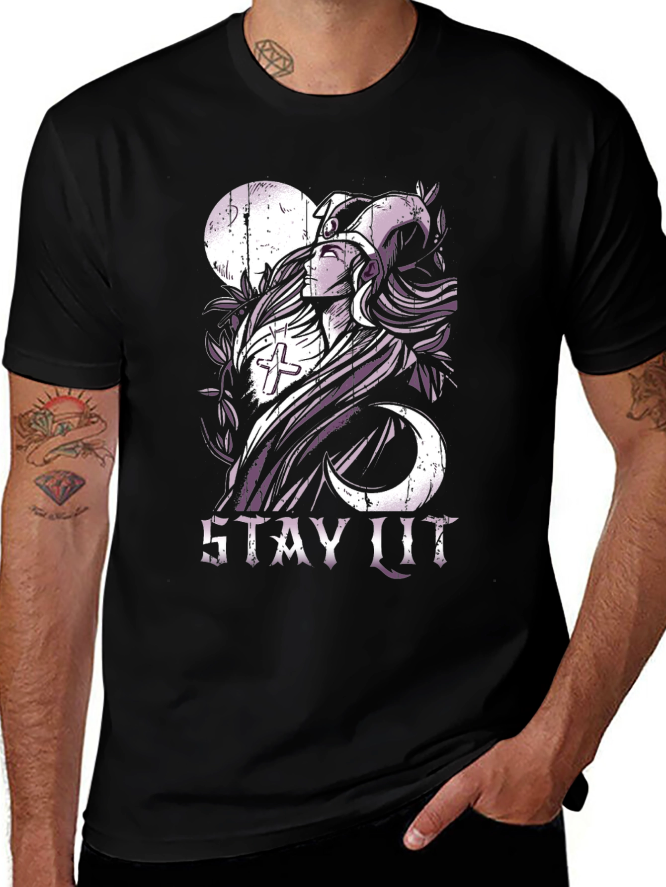 Stay Lit Graphic T-Shirt - Black