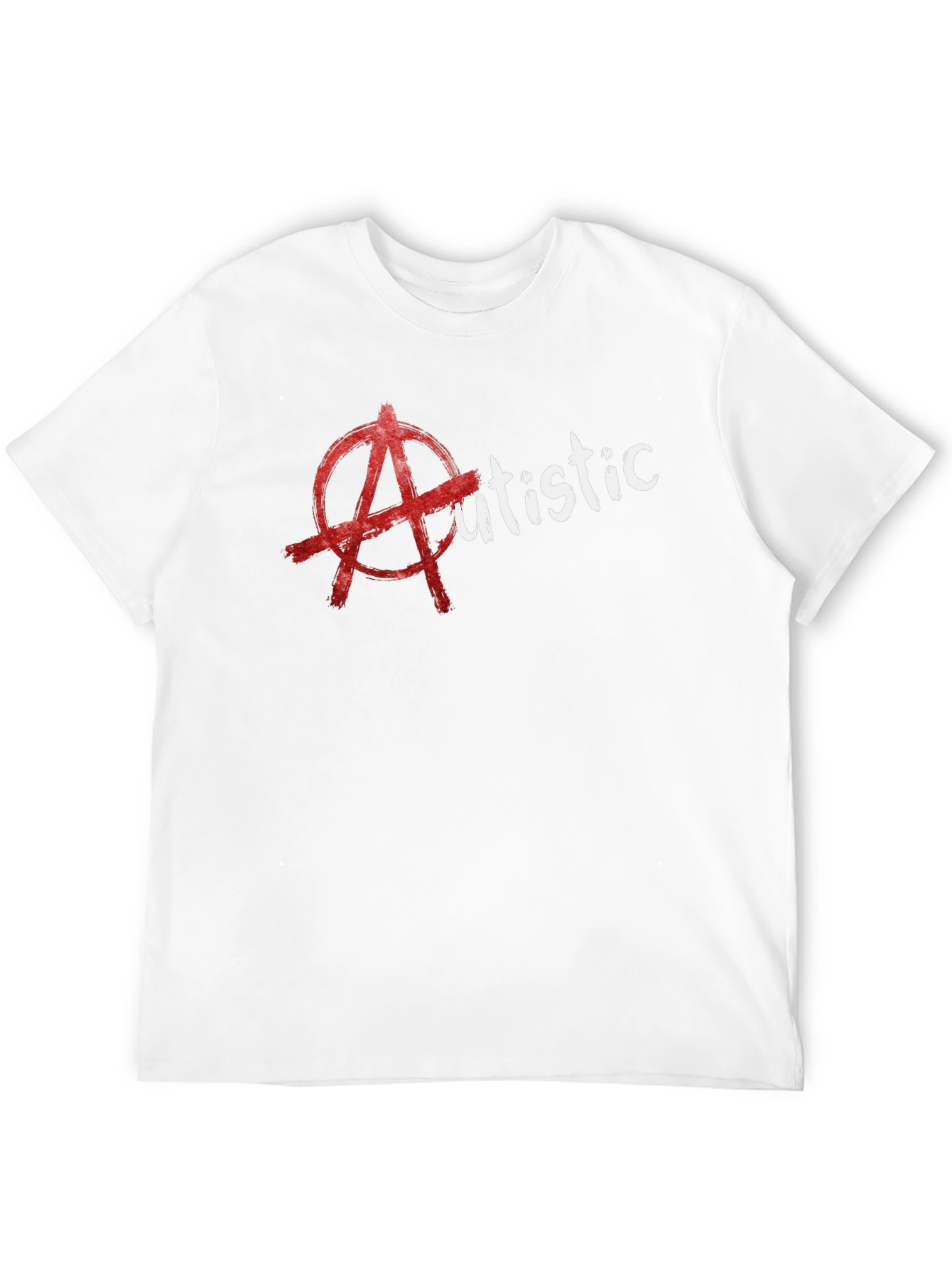 Edgy Autistic Anarchy Symbol Graphic T-Shirt