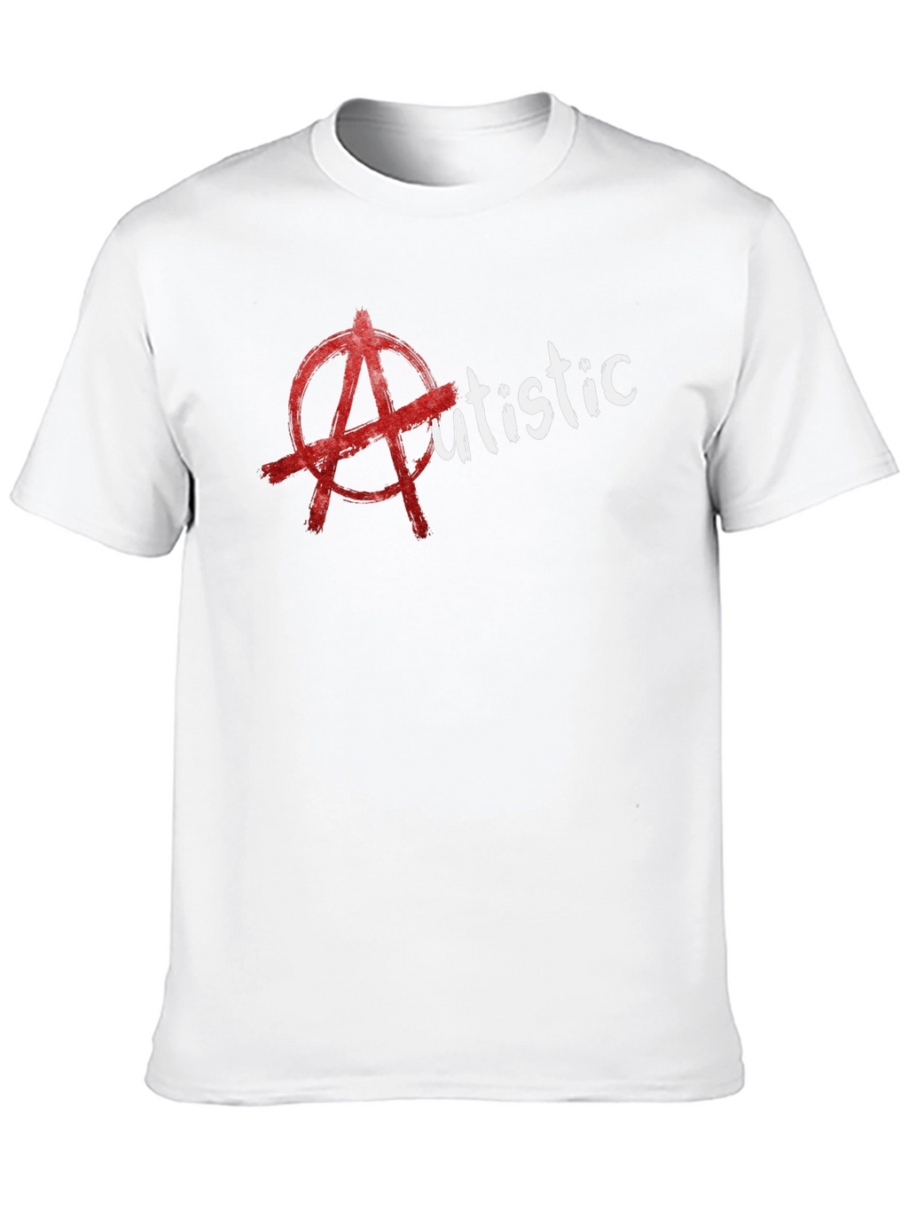 Edgy Autistic Anarchy Symbol Graphic T-Shirt