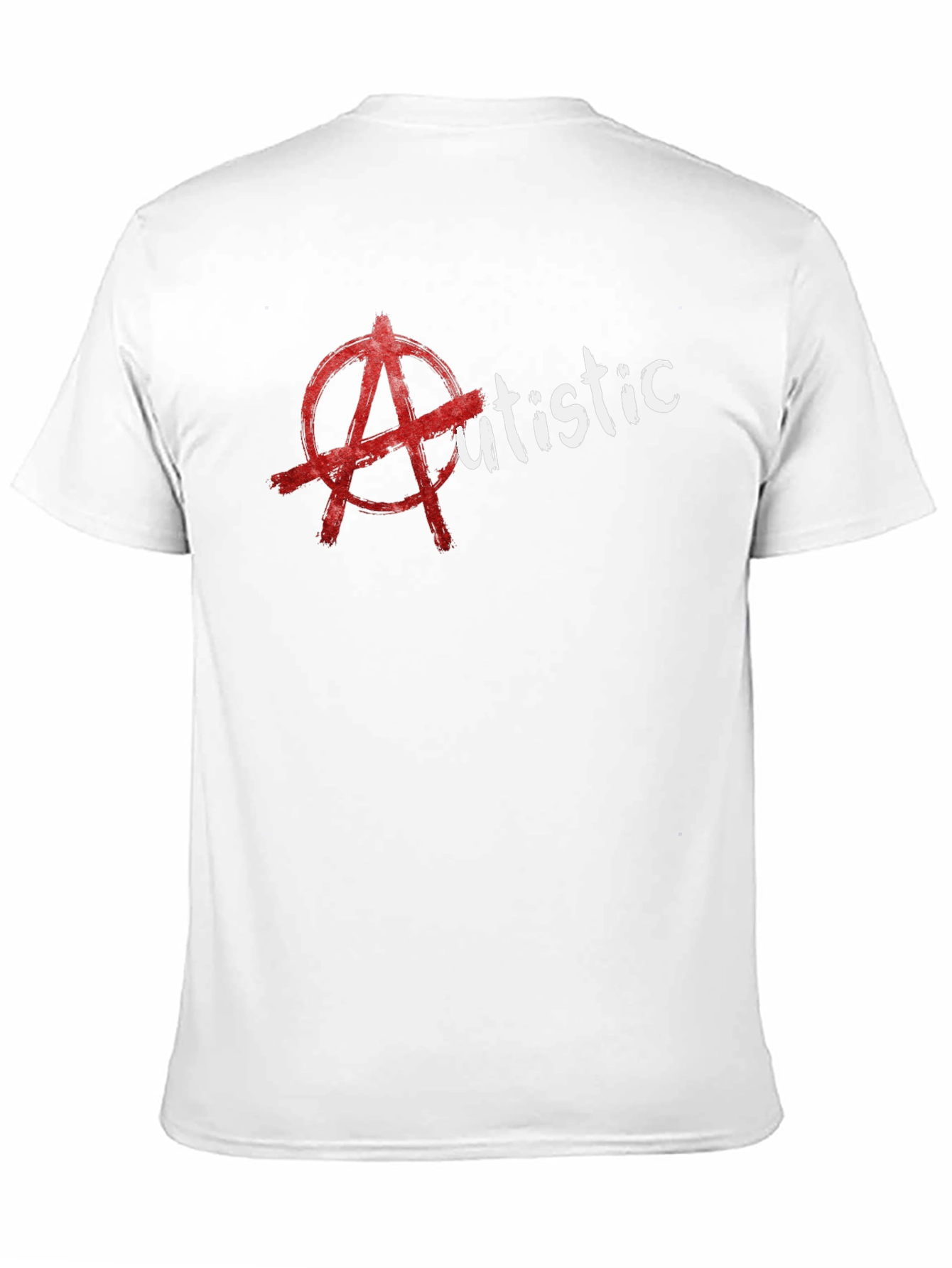 Edgy Autistic Anarchy Symbol Graphic T-Shirt