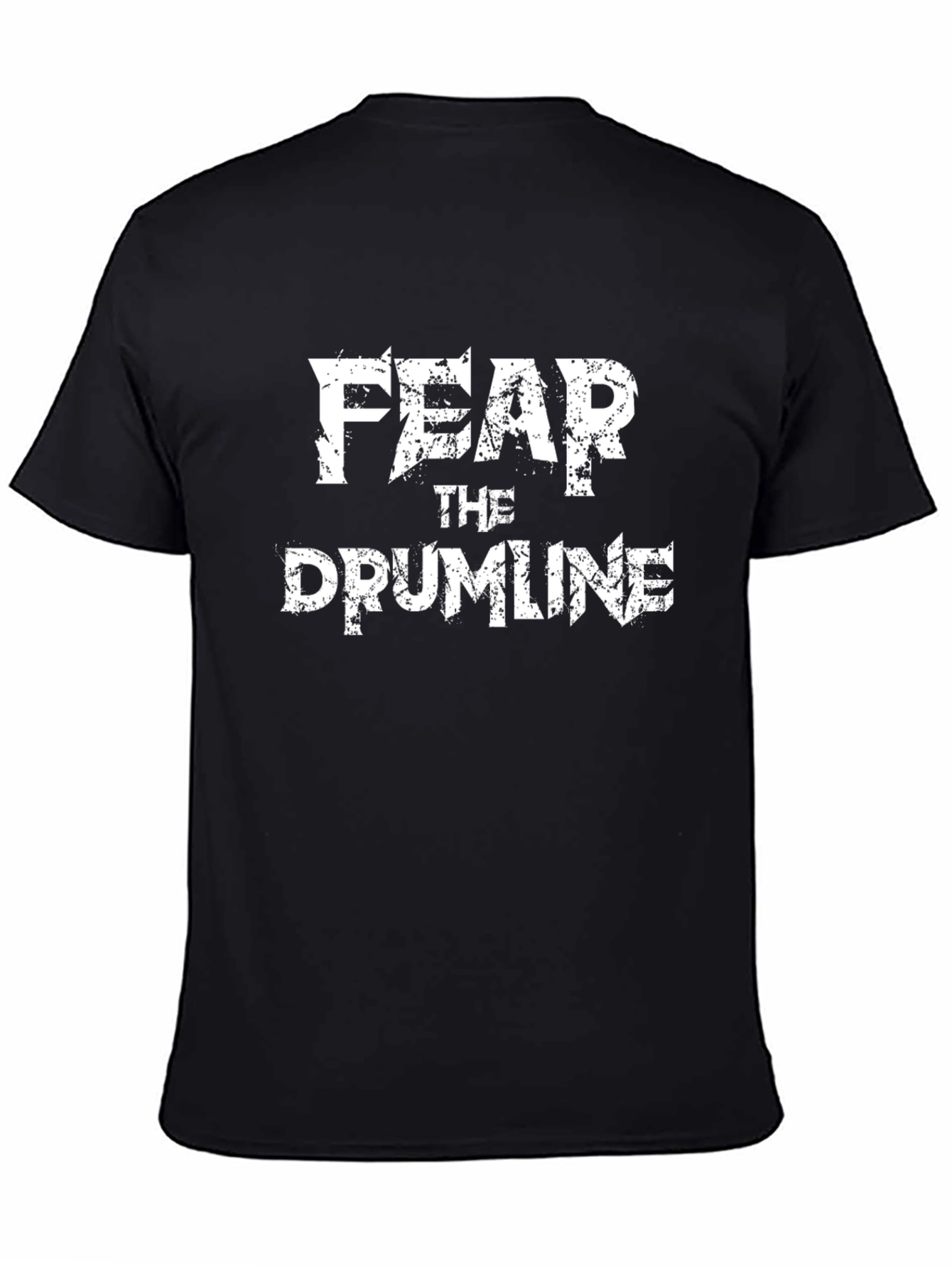 Fear the Drumline Black Cotton Graphic T-Shirt