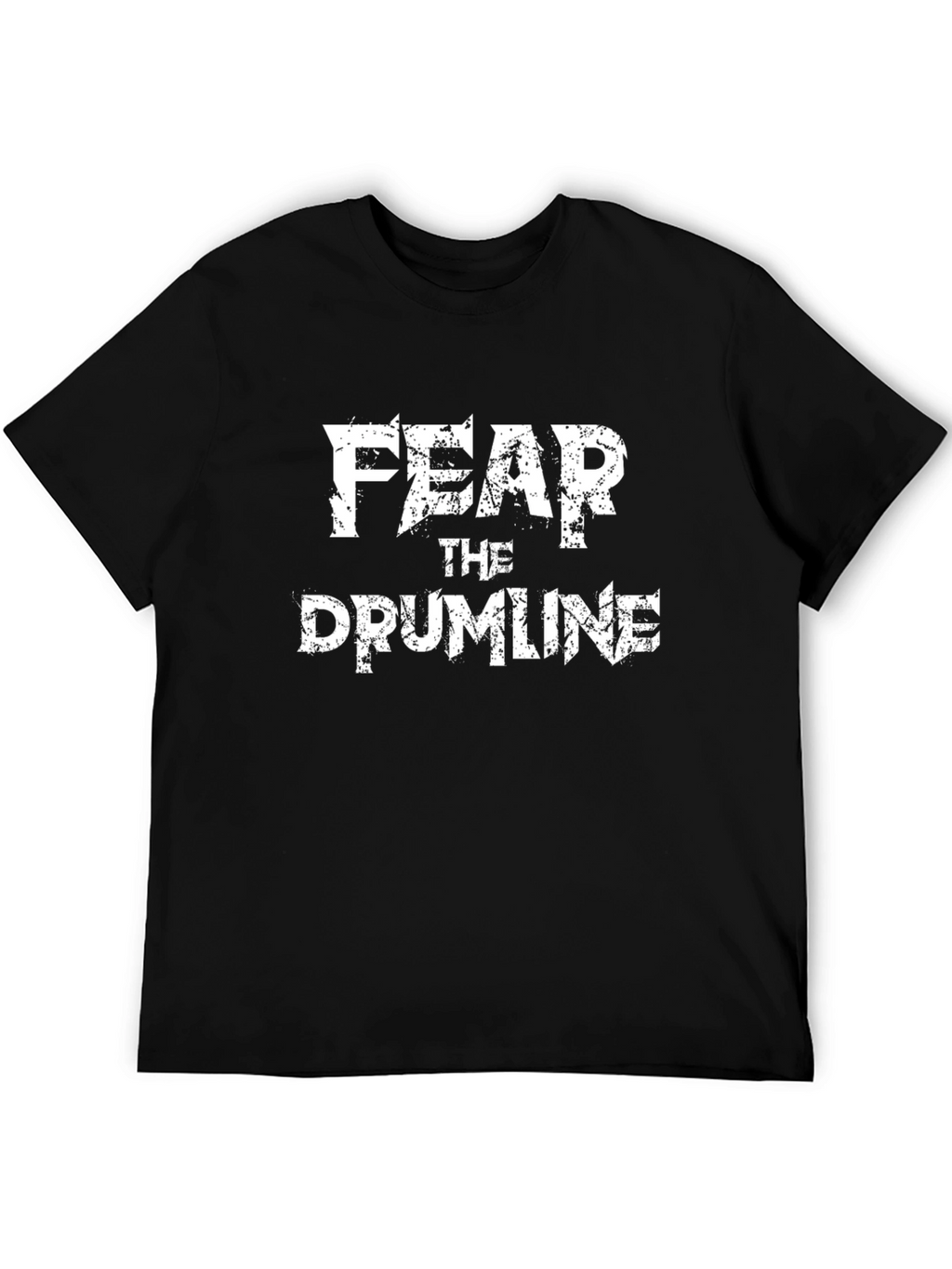 Fear the Drumline Black Cotton Graphic T-Shirt