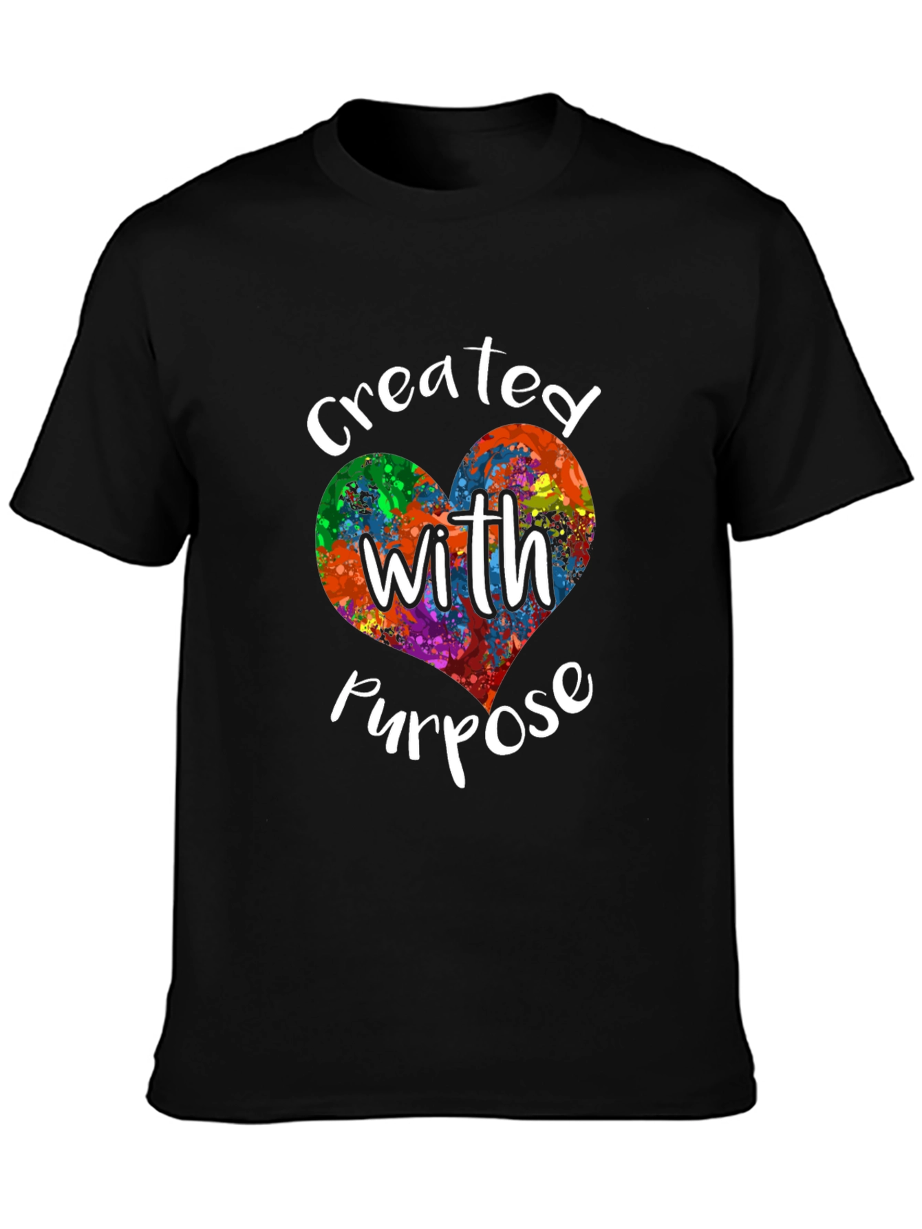 Created with Purpose Heart Graphic Tee