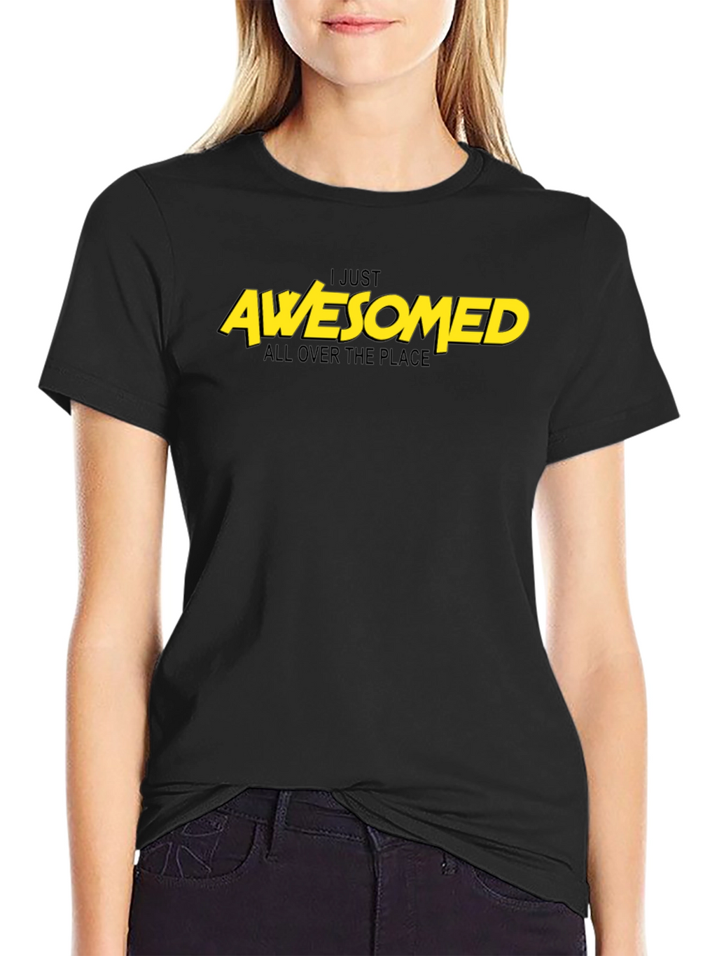 I Just Awesomed All Over T-Shirt - Black