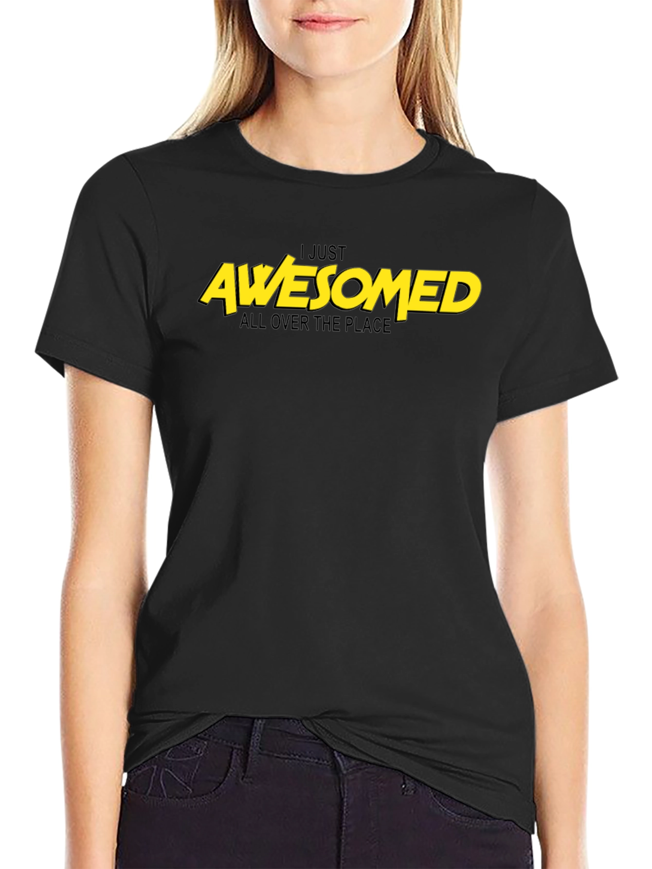 I Just Awesomed All Over T-Shirt - Black