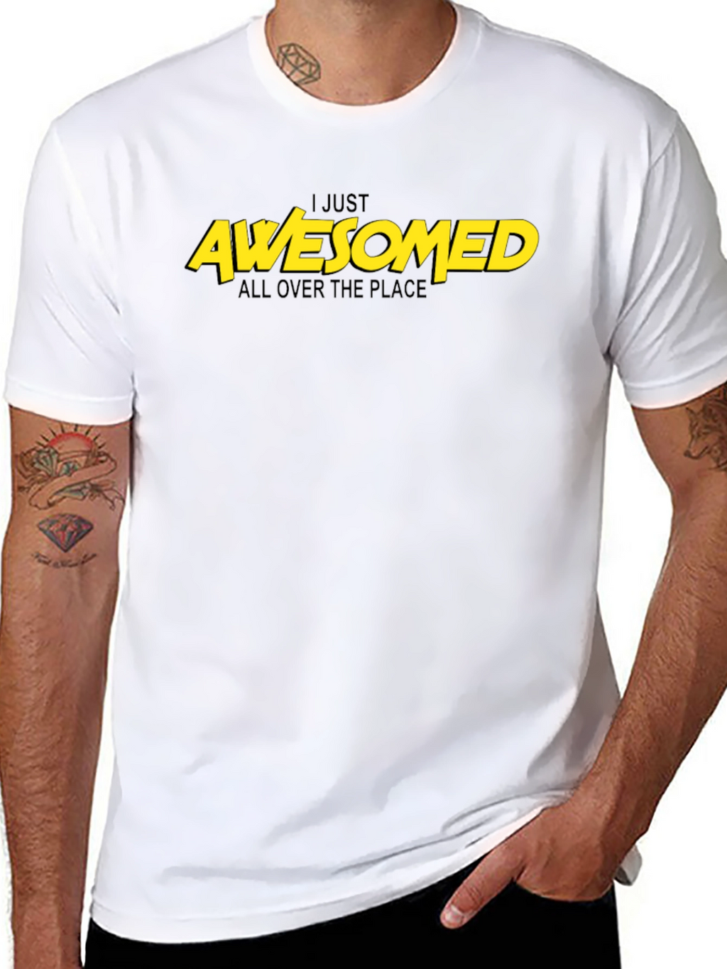 I Just Awesomed All Over T-Shirt - Black