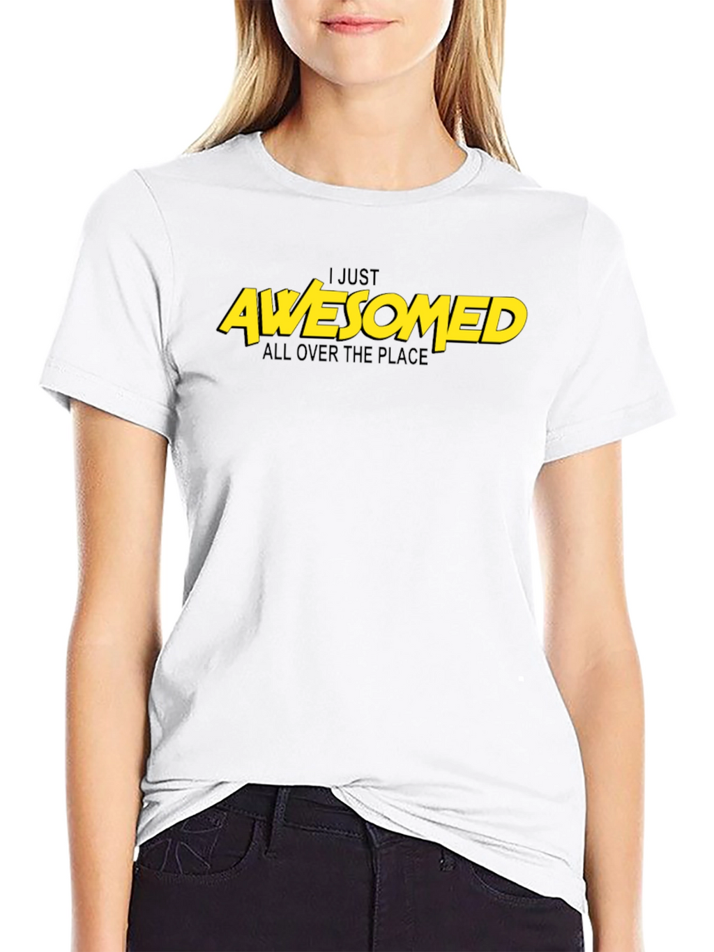 I Just Awesomed All Over T-Shirt - Black