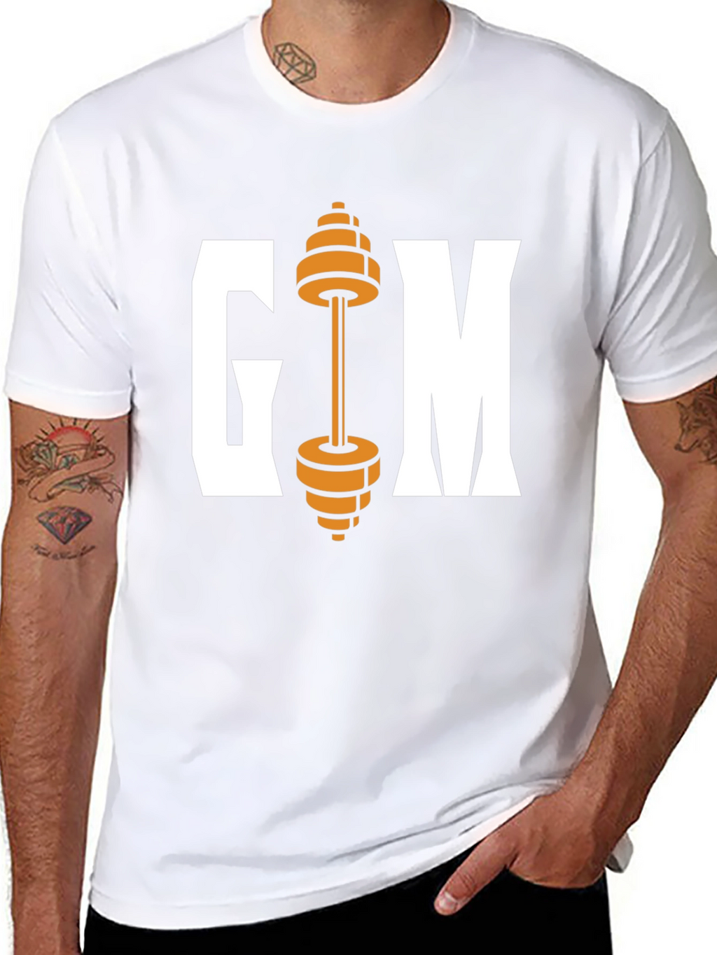 Gym Weights Graphic Tee - Black Cotton T-Shirt