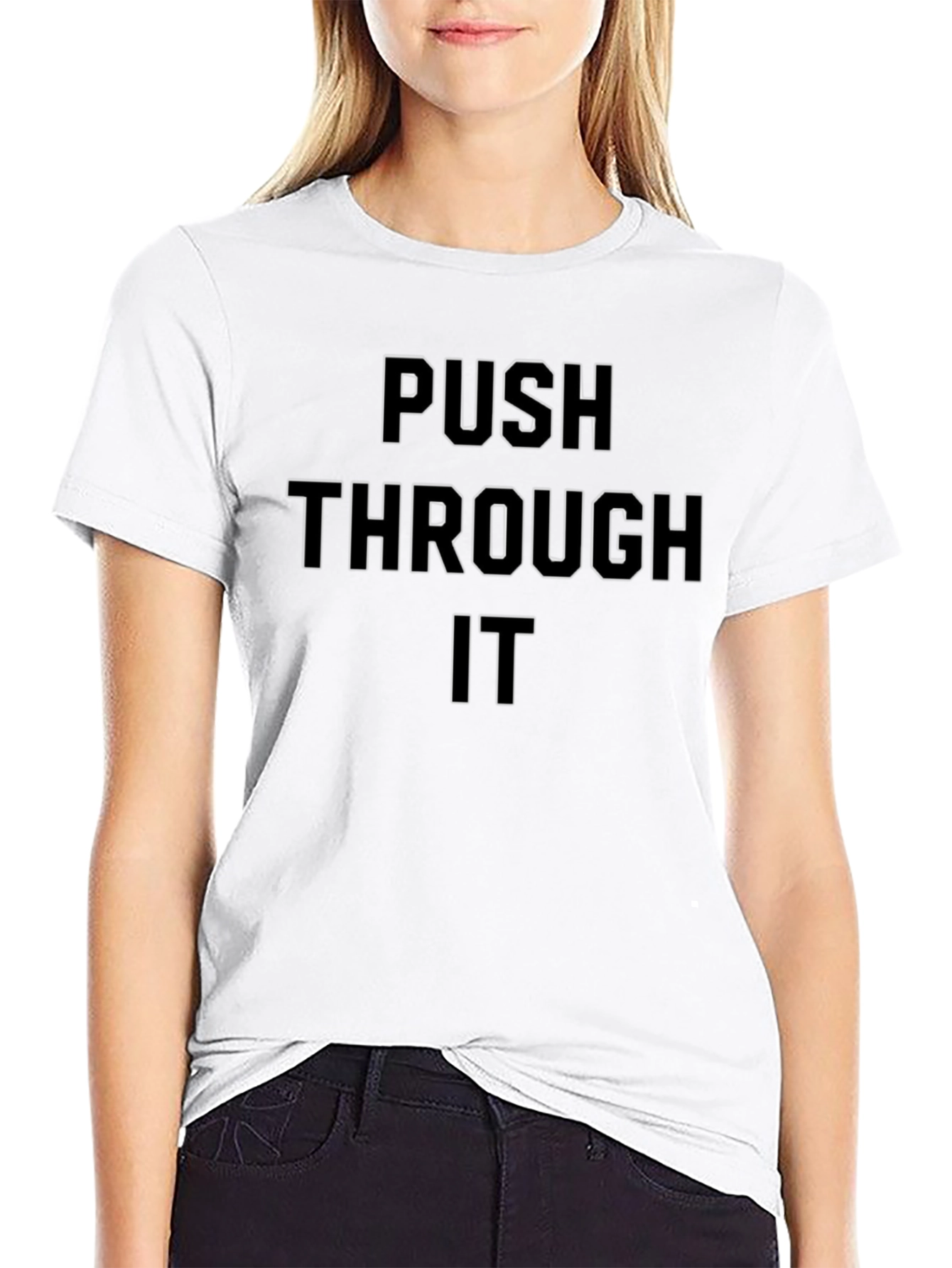 Push Through It Graphic T-Shirt - Black