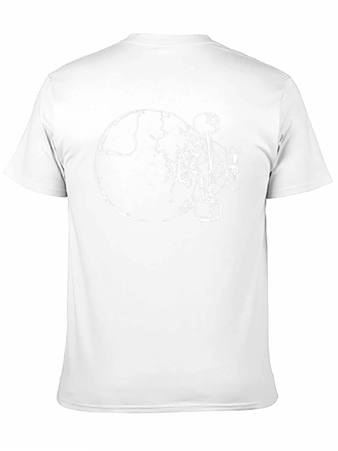 Skateboard Earth Graphic Tee - Black Cotton Casual Shirt