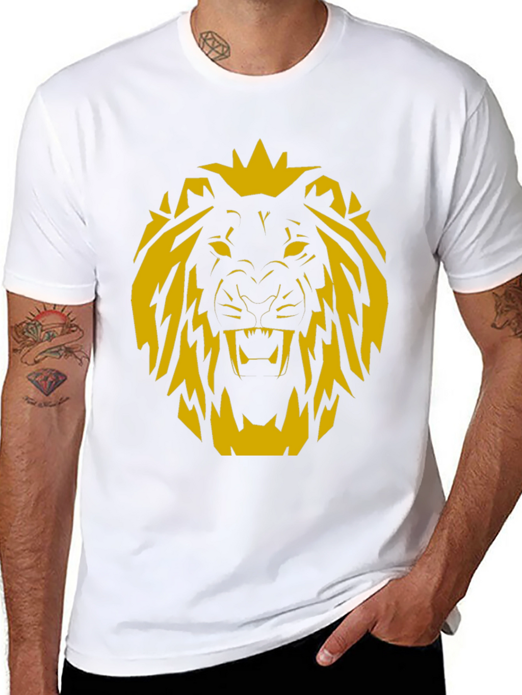 Lion Graphic Black T-Shirt