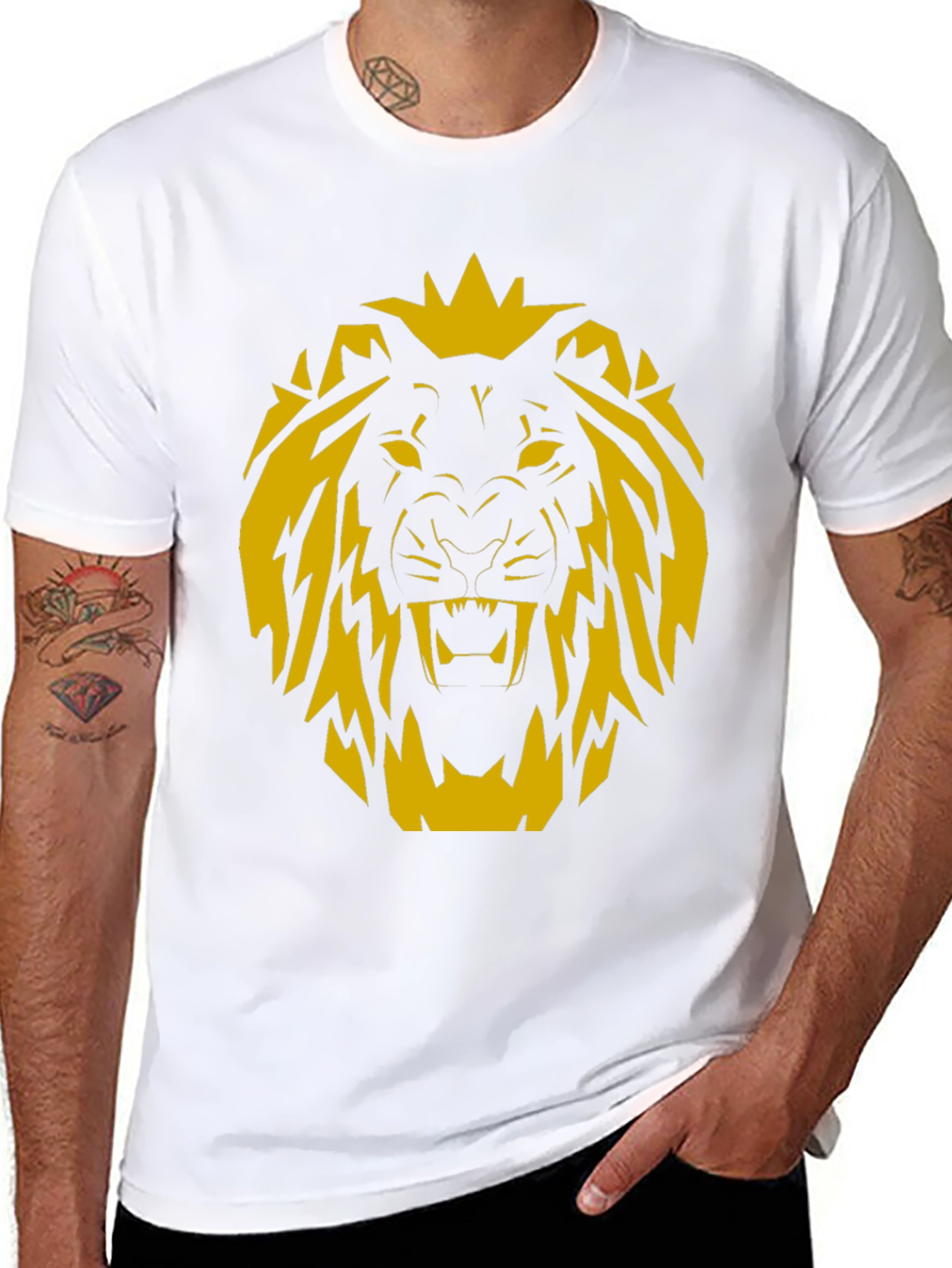 Lion Graphic Black T-Shirt