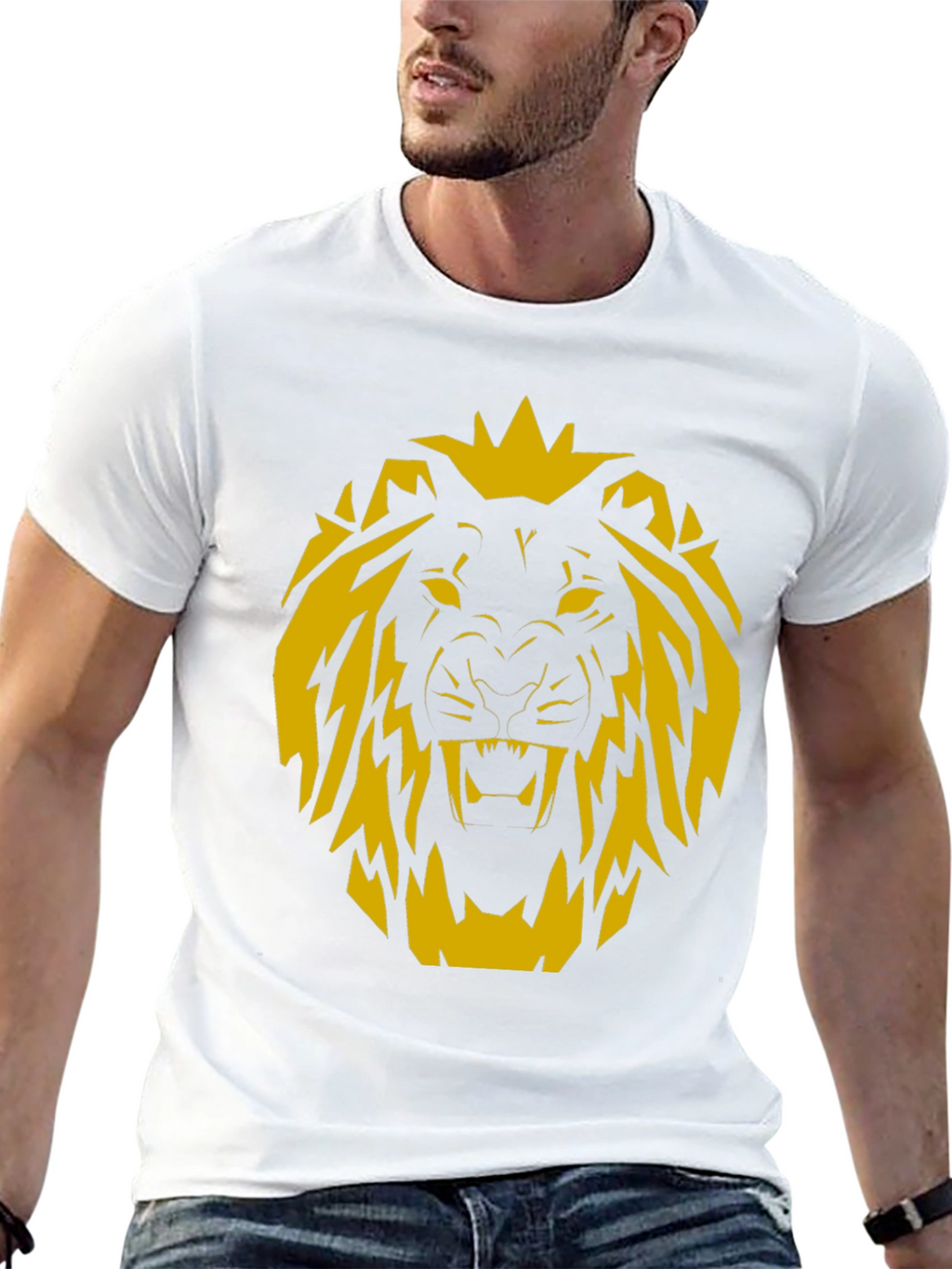 Lion Graphic Black T-Shirt