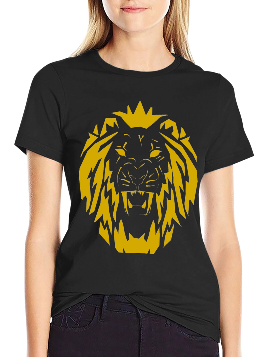 Lion Graphic Black T-Shirt