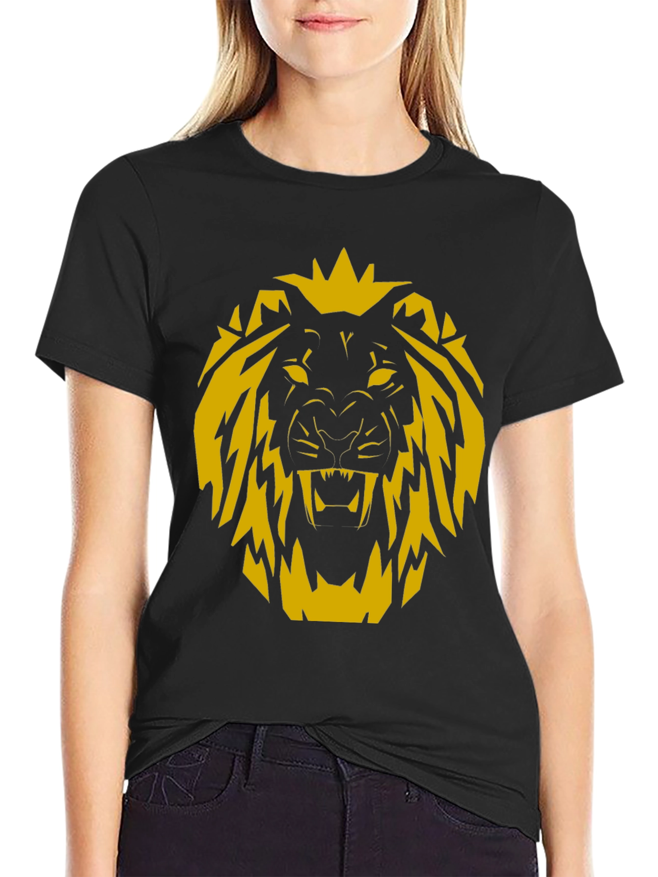 Lion Graphic Black T-Shirt