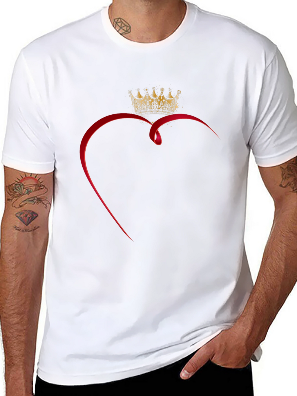 Heart Crown Graphic T-Shirt - King of Hearts Tee