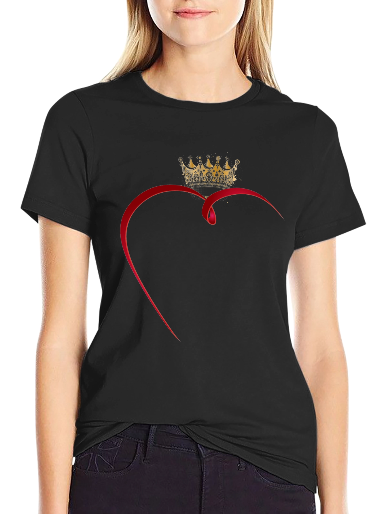 Heart Crown Graphic T-Shirt - King of Hearts Tee