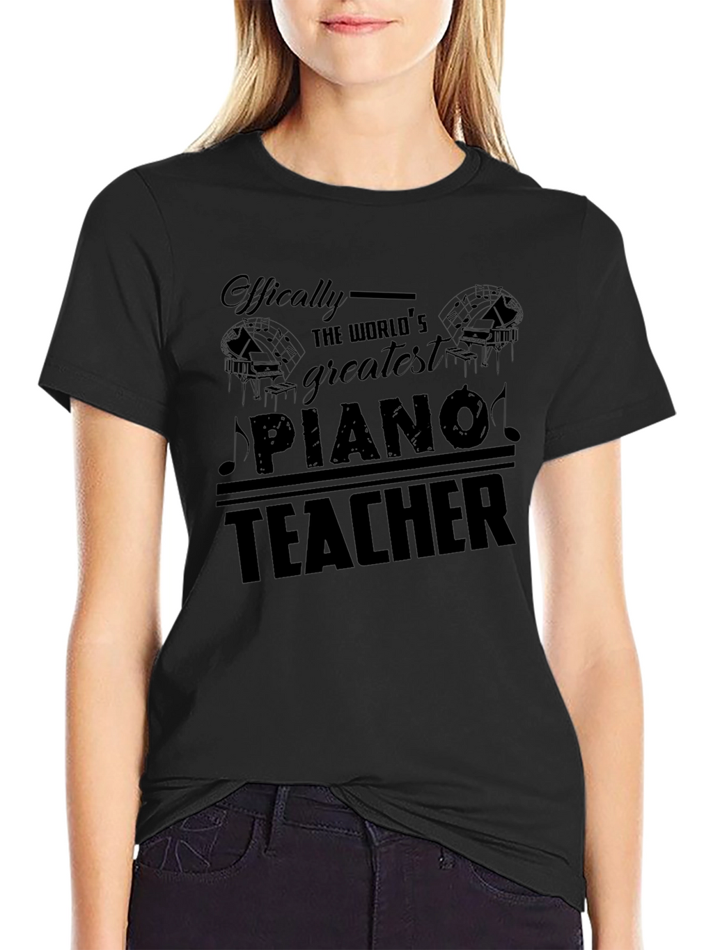 Worlds Greatest Piano Teacher Graphic T-Shirt