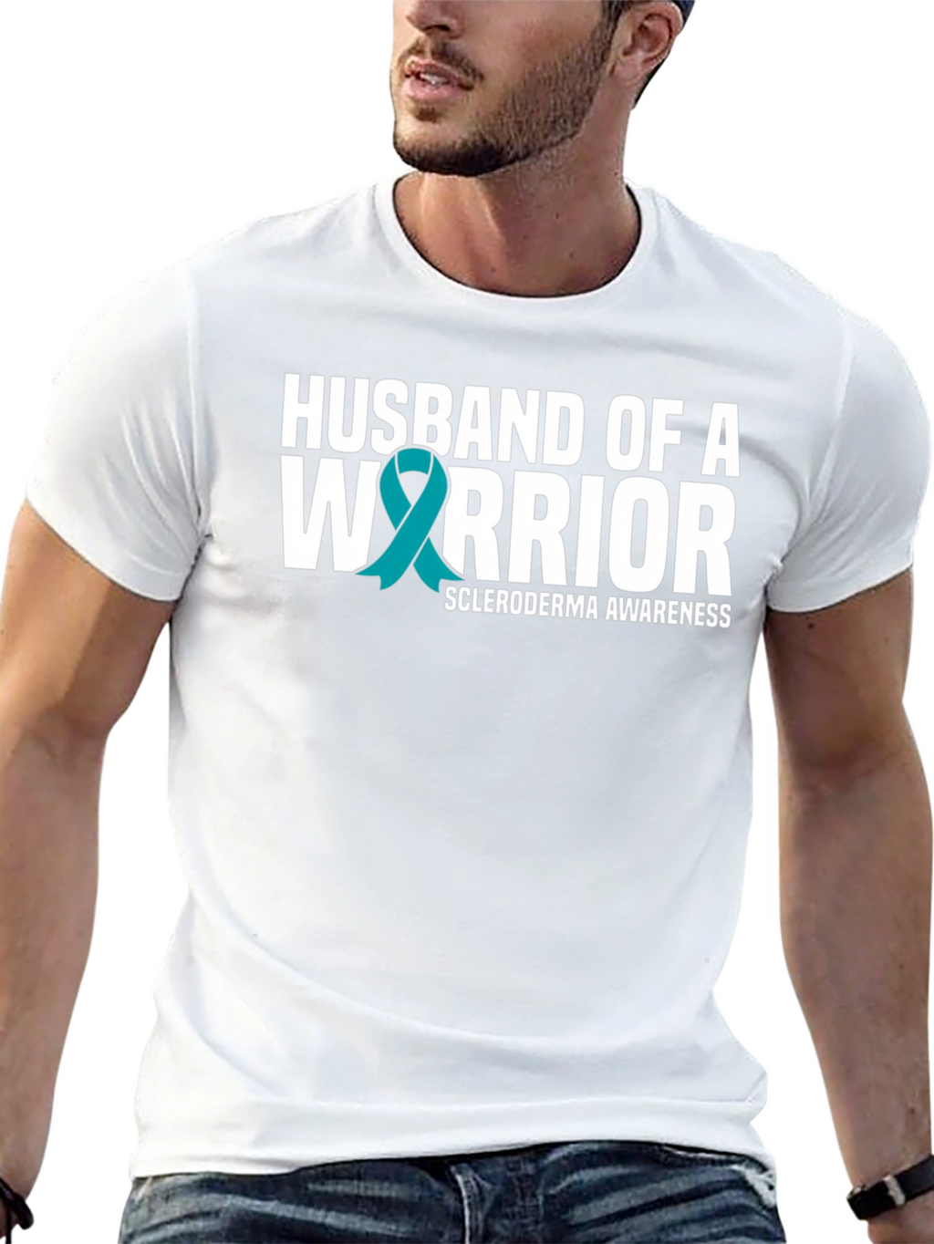 Husband of a Warrior Scleroderma Awareness T-Shirt
