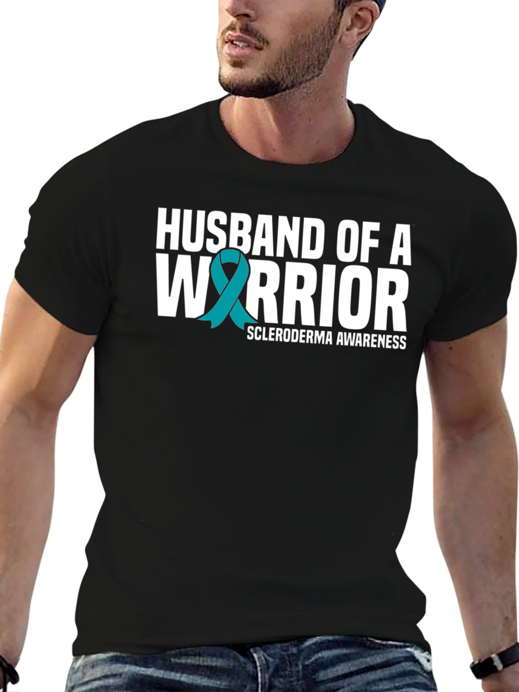 Husband of a Warrior Scleroderma Awareness T-Shirt