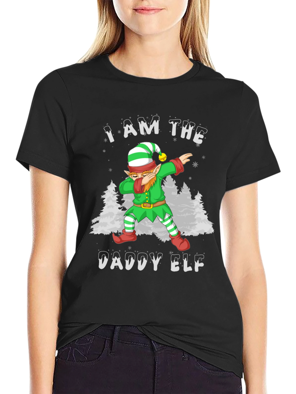 I am the Daddy Elf T-Shirt Christmas Holiday Tee