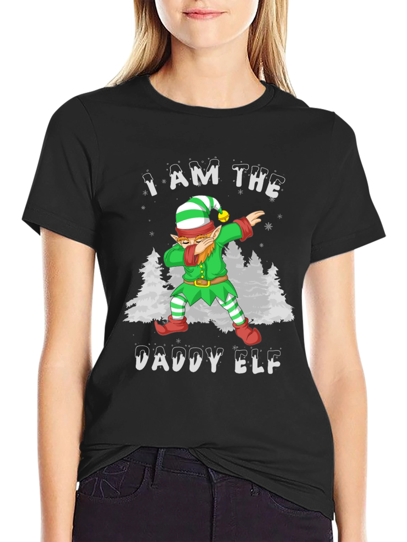 I am the Daddy Elf T-Shirt Christmas Holiday Tee