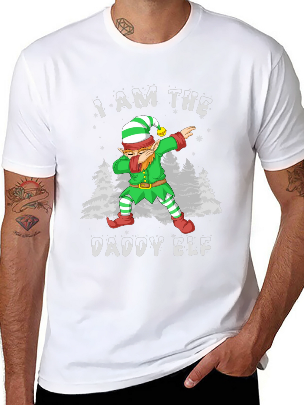 I am the Daddy Elf T-Shirt Christmas Holiday Tee
