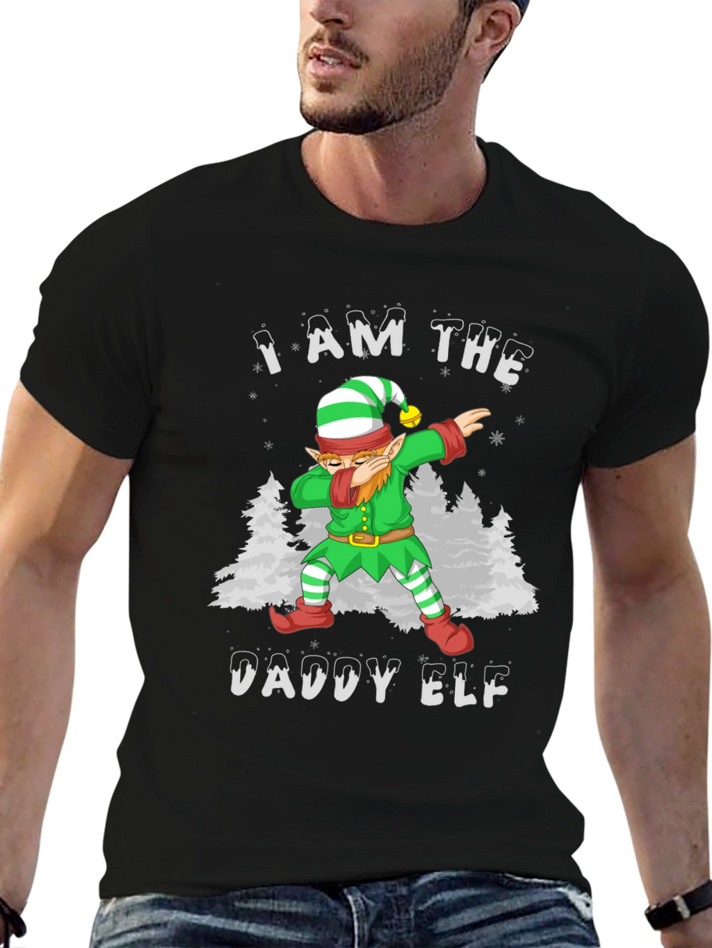 I am the Daddy Elf T-Shirt Christmas Holiday Tee