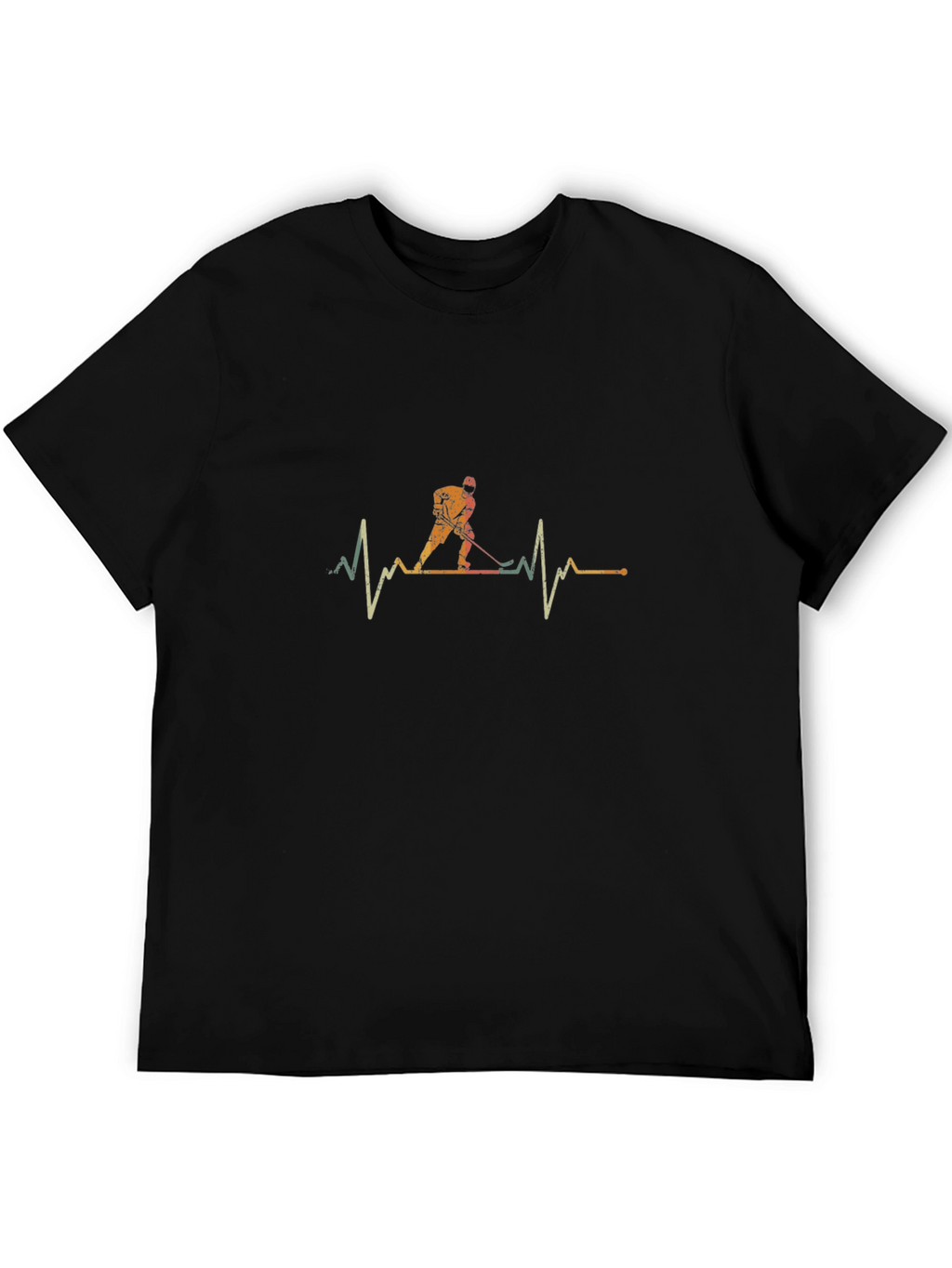Hockey Heartbeat Graphic Tee - Black