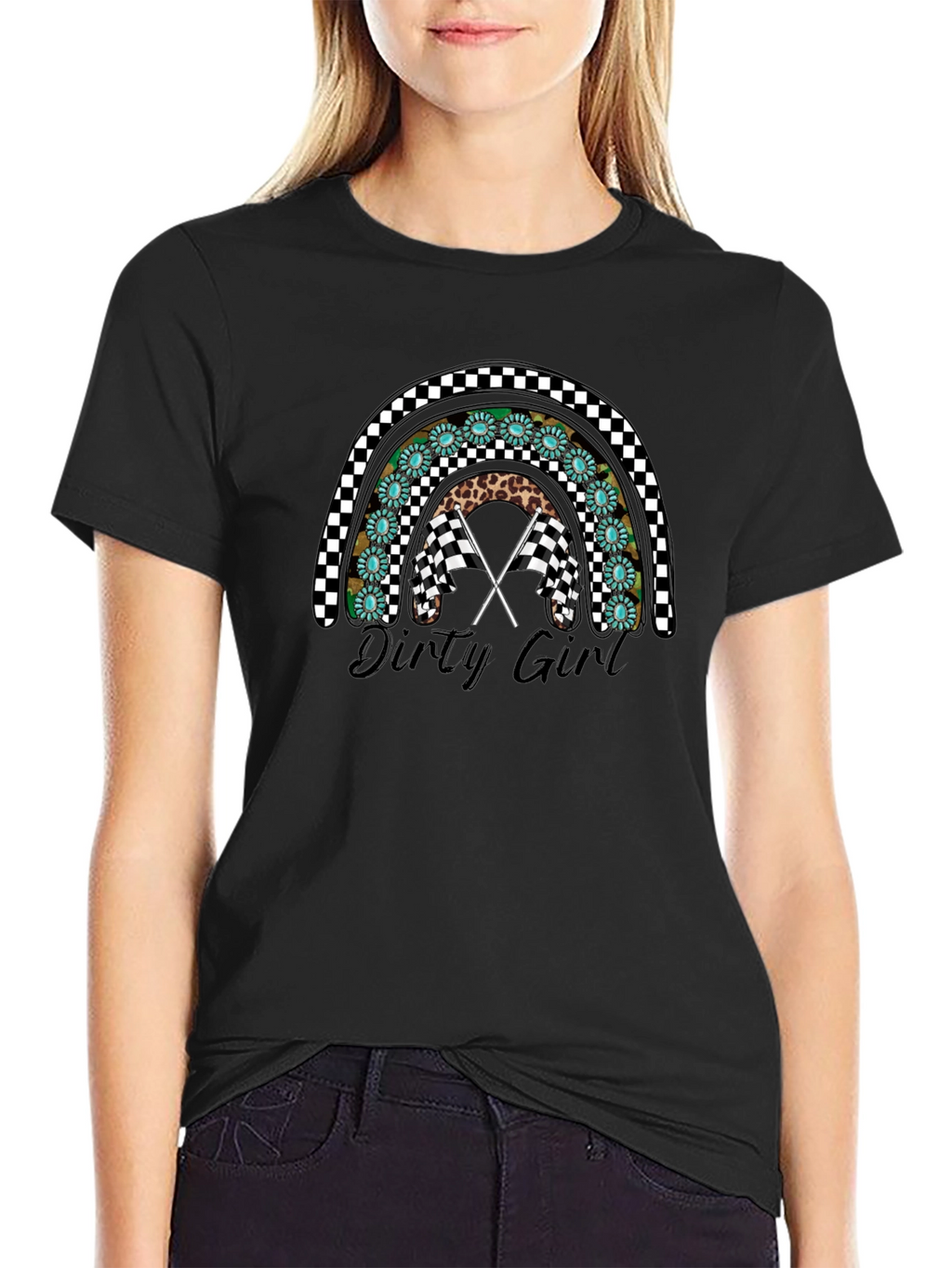 Dirty Girl Rainbow Graphic T-Shirt