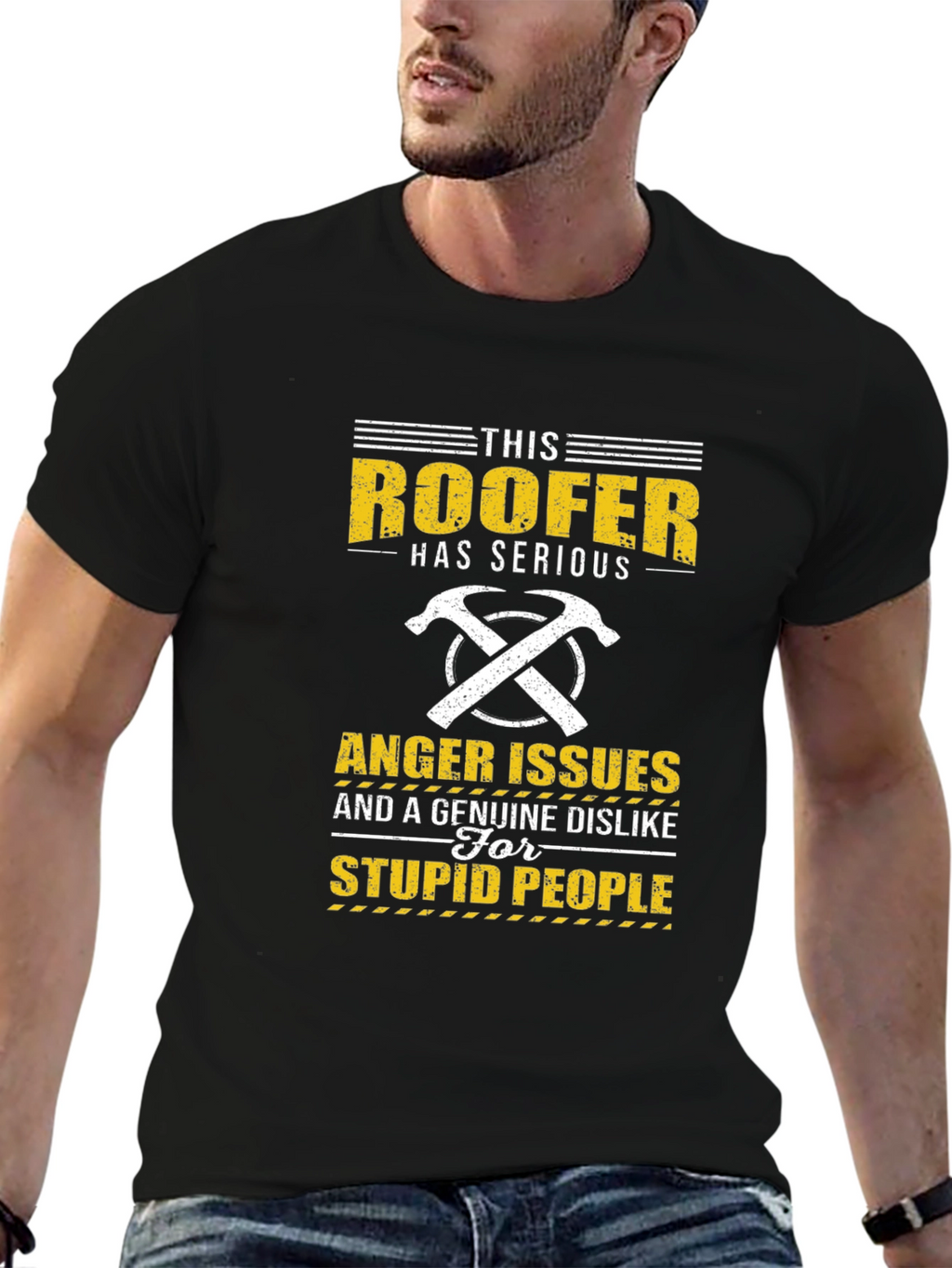 Roofer Anger Issues T-Shirt - Funny Job Pride Tee