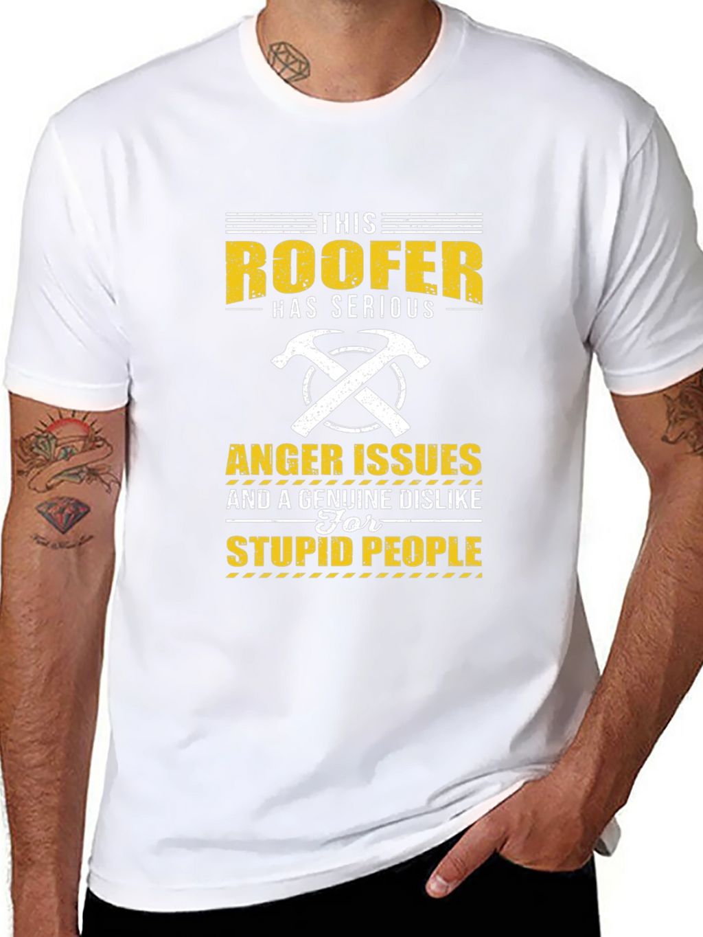 Roofer Anger Issues T-Shirt - Funny Job Pride Tee