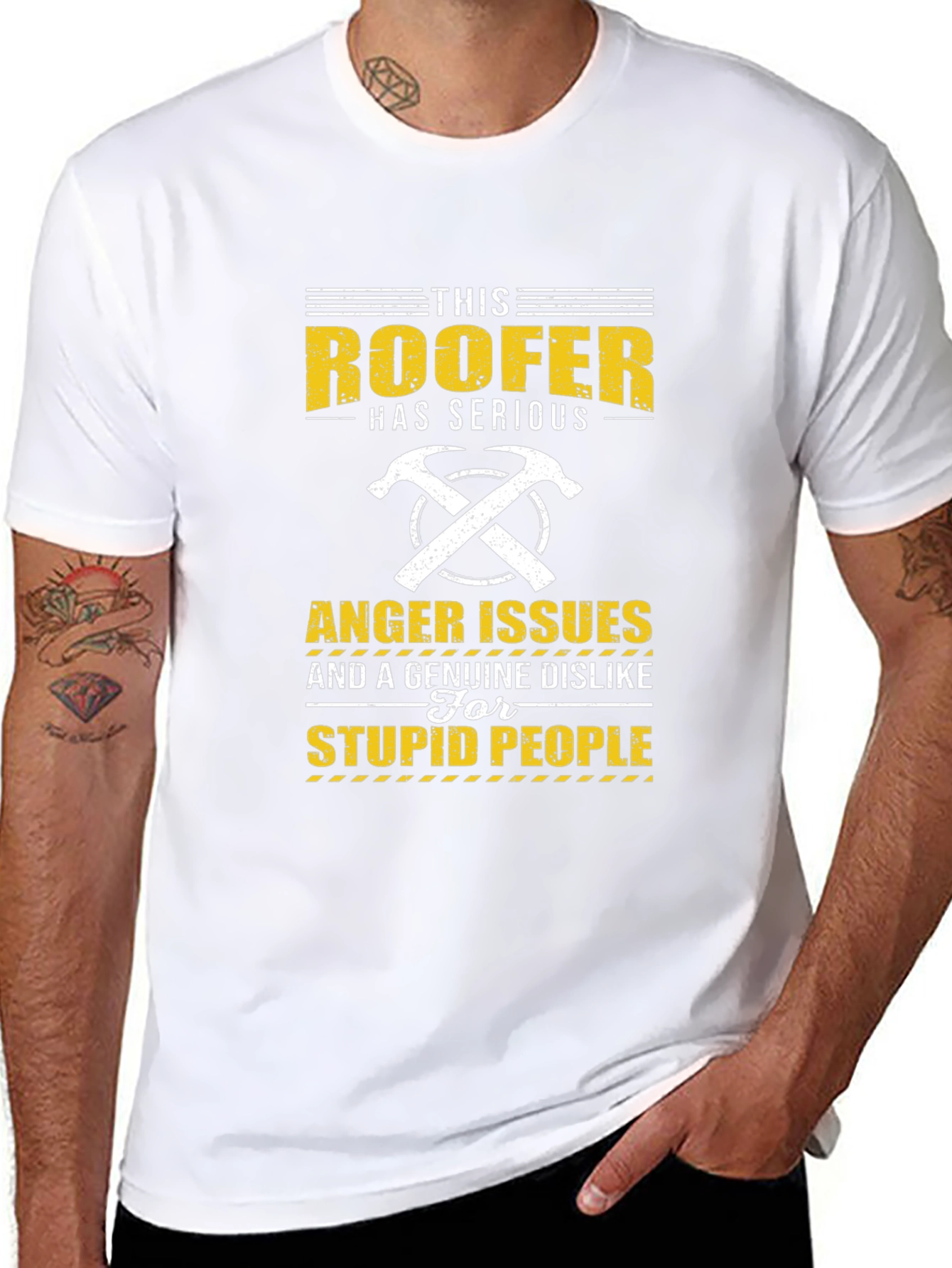Roofer Anger Issues T-Shirt - Funny Job Pride Tee