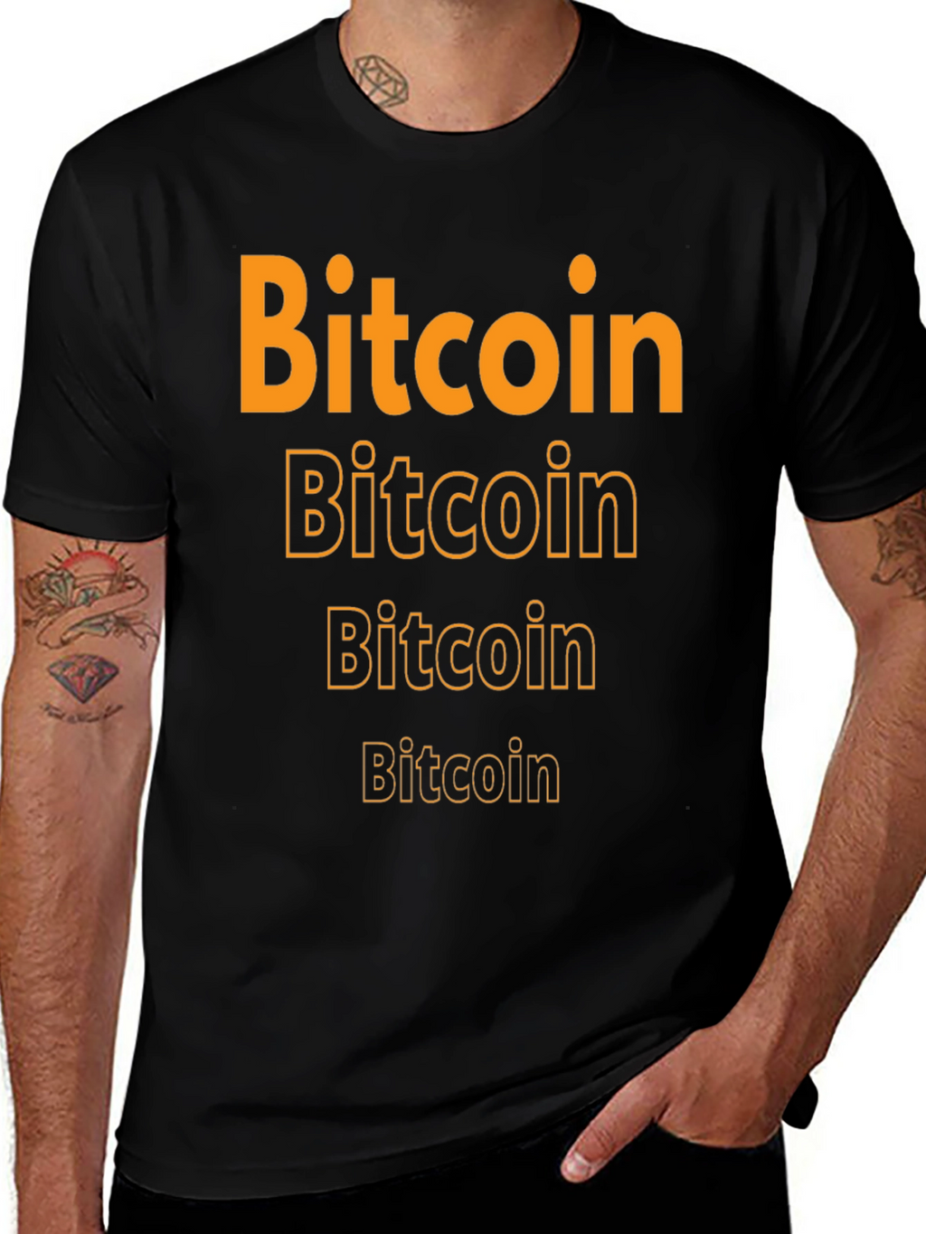 Bitcoin Graphic Tee - Crypto Enthusiast Black T-Shirt