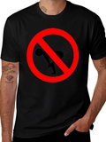 No Farting Black T-Shirt - Novelty Graphic Tee