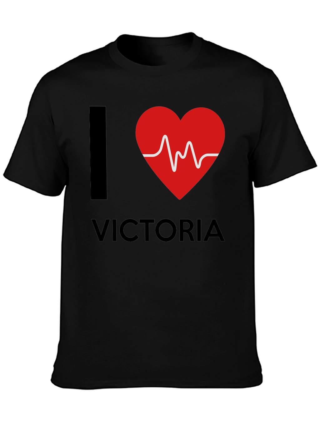 I Love Victoria T-Shirt - Black Novelty Tee