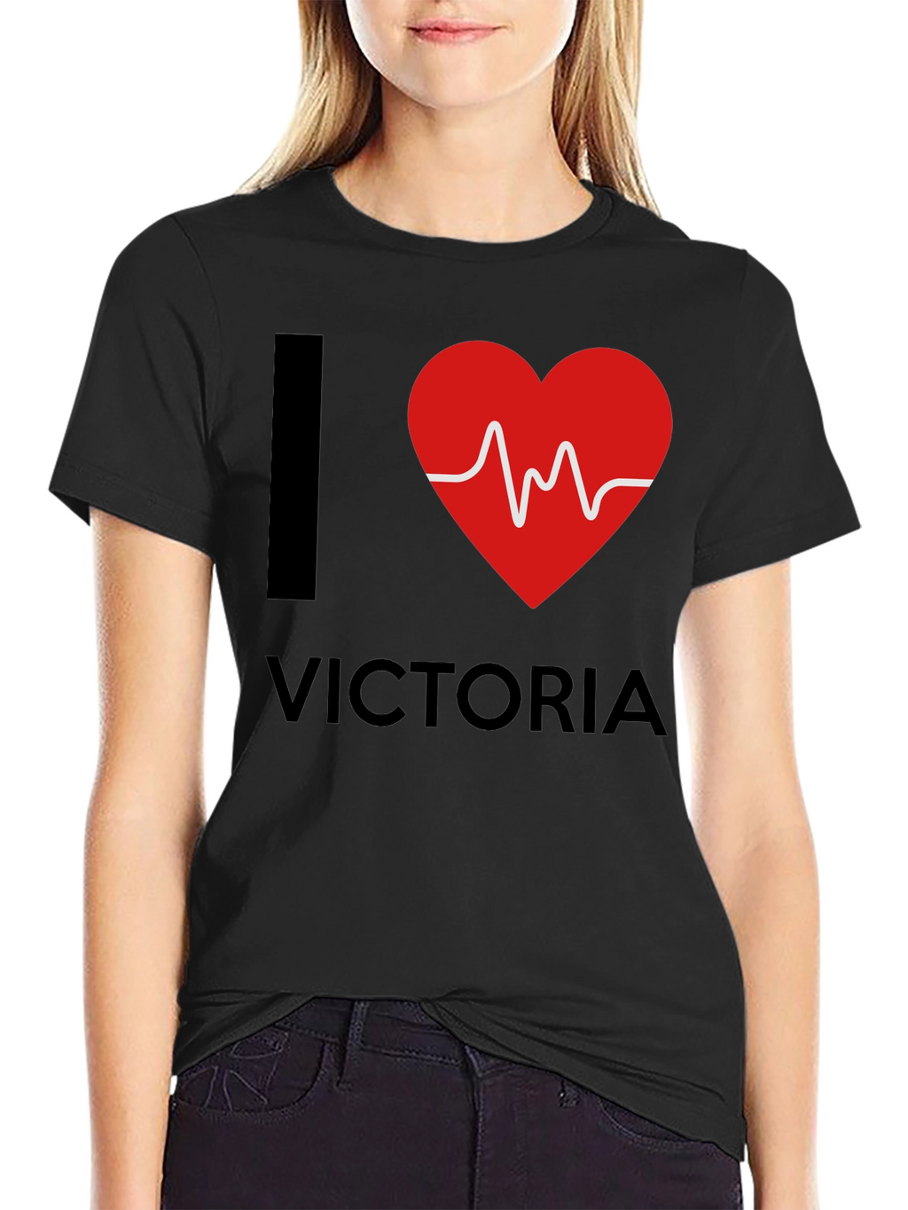 I Love Victoria T-Shirt - Black Novelty Tee
