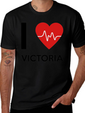 I Love Victoria T-Shirt - Black Novelty Tee