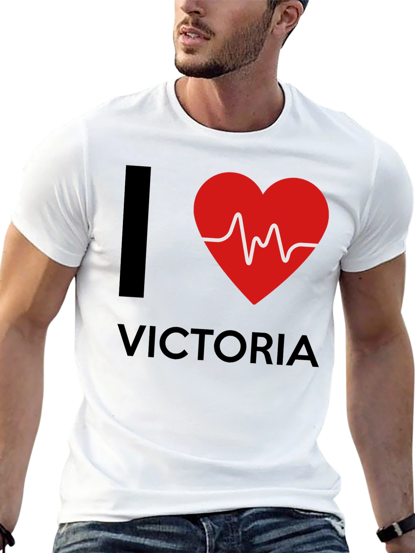 I Love Victoria T-Shirt - Black Novelty Tee
