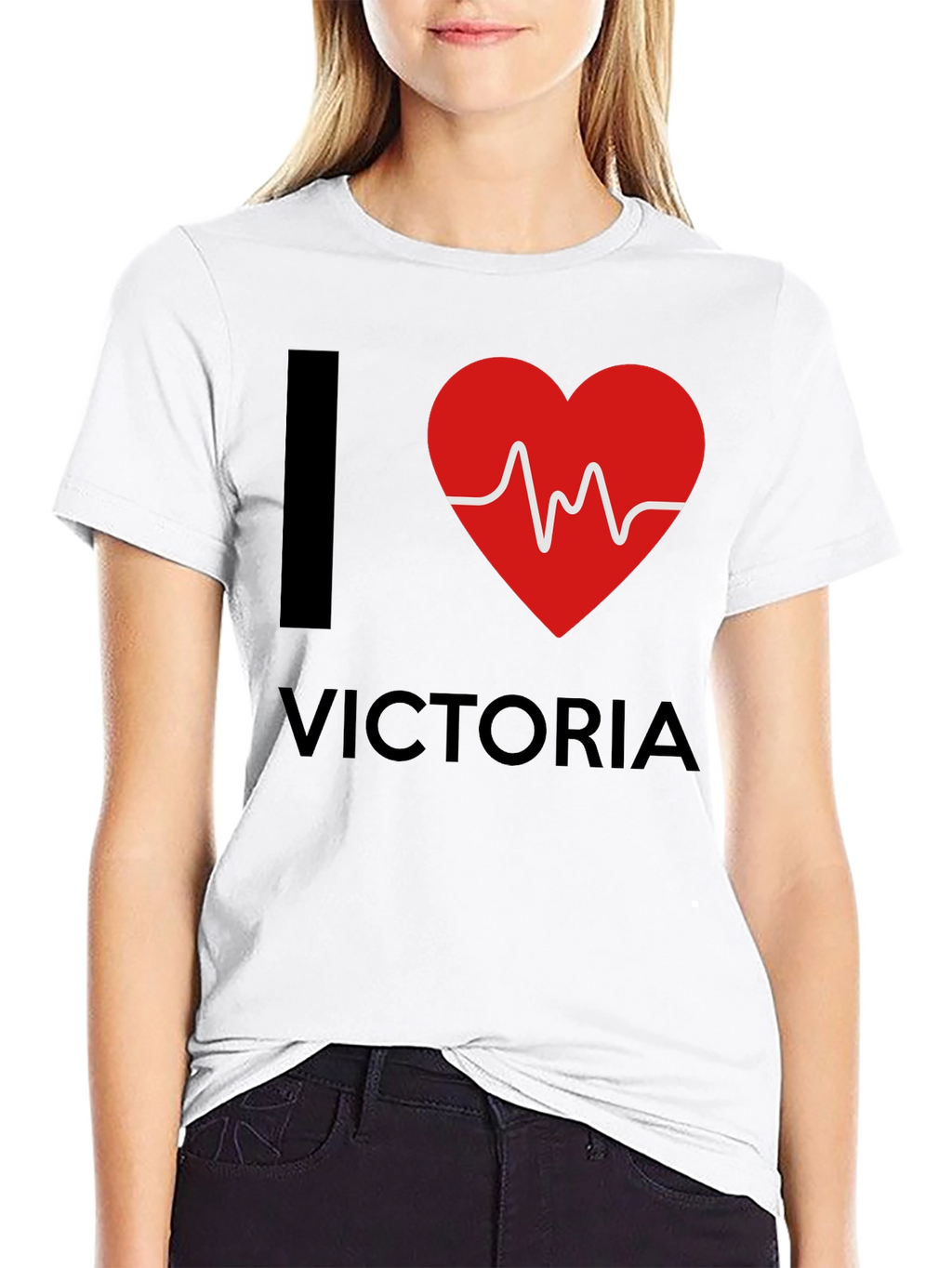 I Love Victoria T-Shirt - Black Novelty Tee