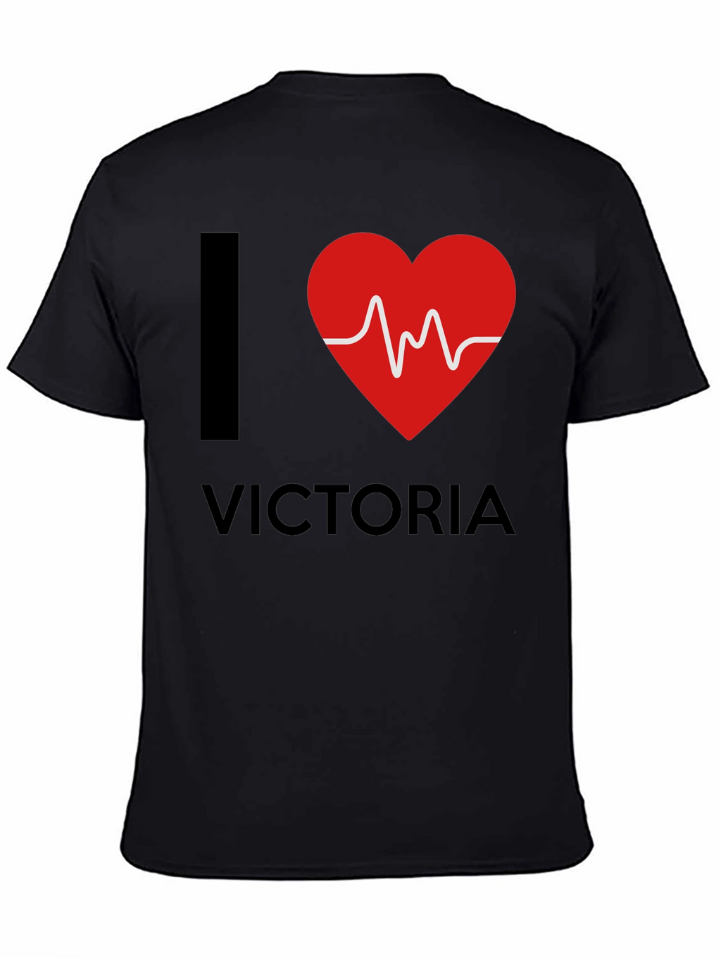 I Love Victoria T-Shirt - Black Novelty Tee